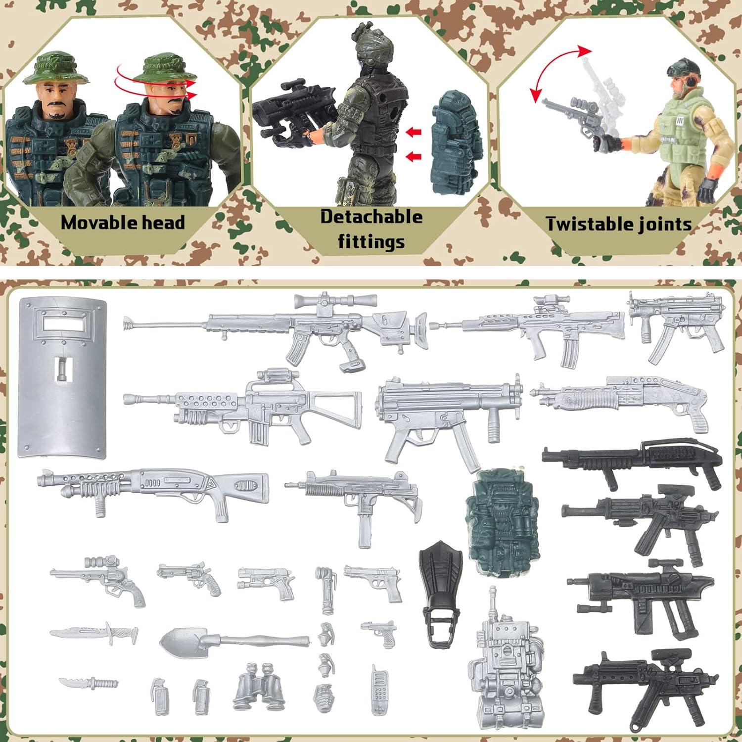 Set de Juego Militar Tuanse 26 Piezas Figuras y Armas