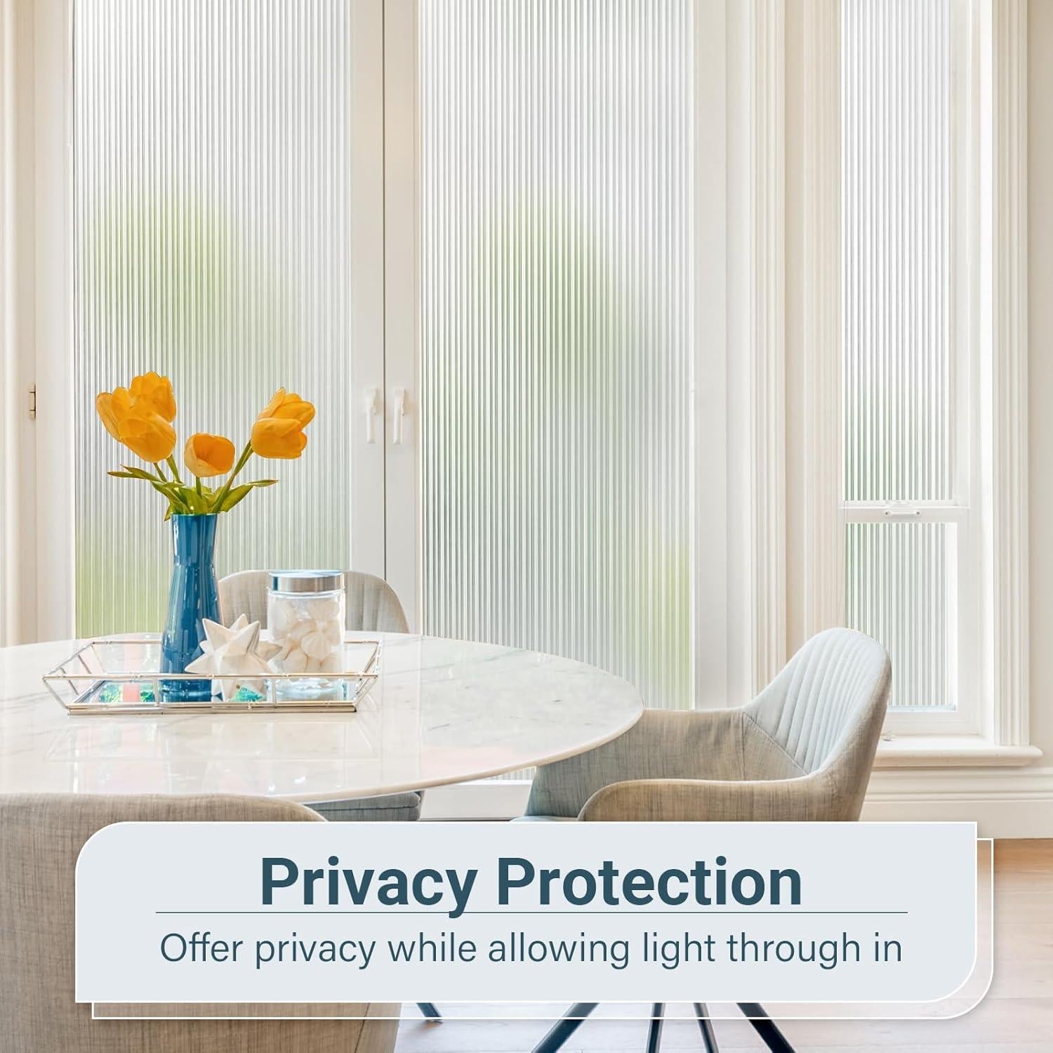 Película de Privacidad Rabbitgoo Estriada 44.5x199.5cm Vinilo