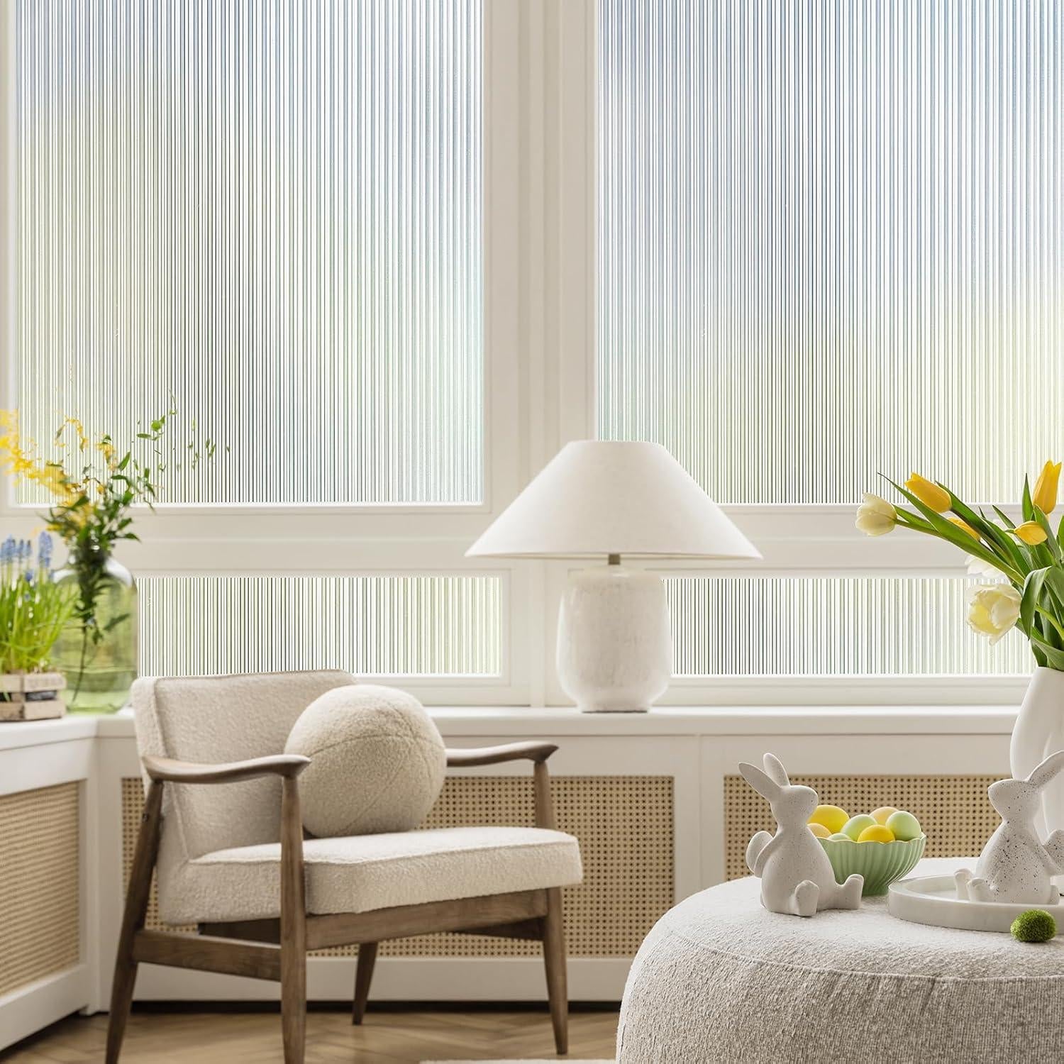 Película de Privacidad Rabbitgoo Estriada 44.5x199.5cm Vinilo