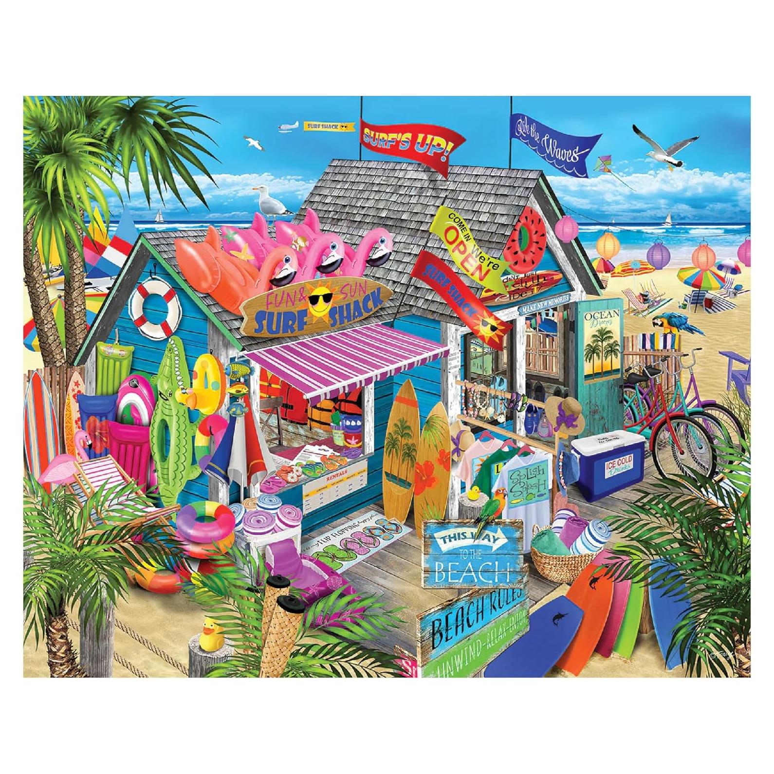 Rompecabezas 1000 Piezas White Mountain Surf Shack Playa