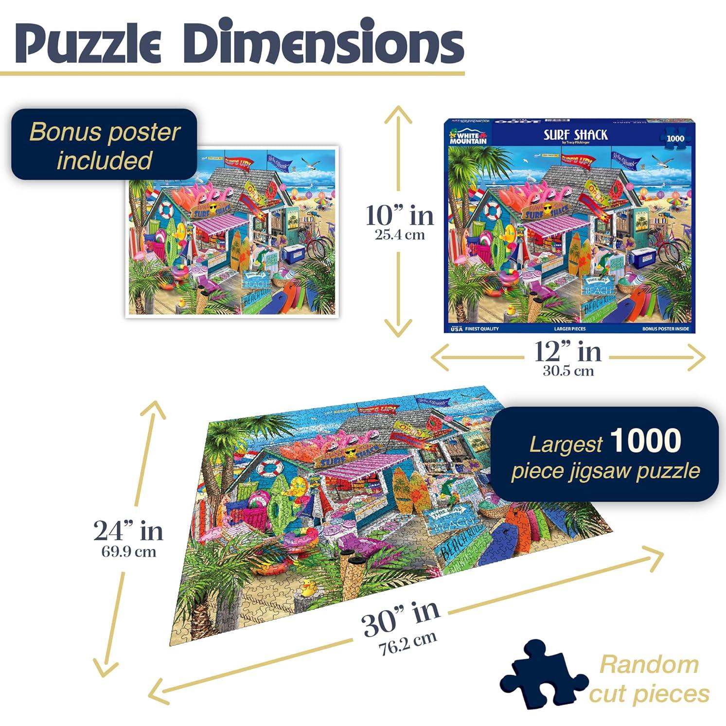 Rompecabezas 1000 Piezas White Mountain Surf Shack Playa