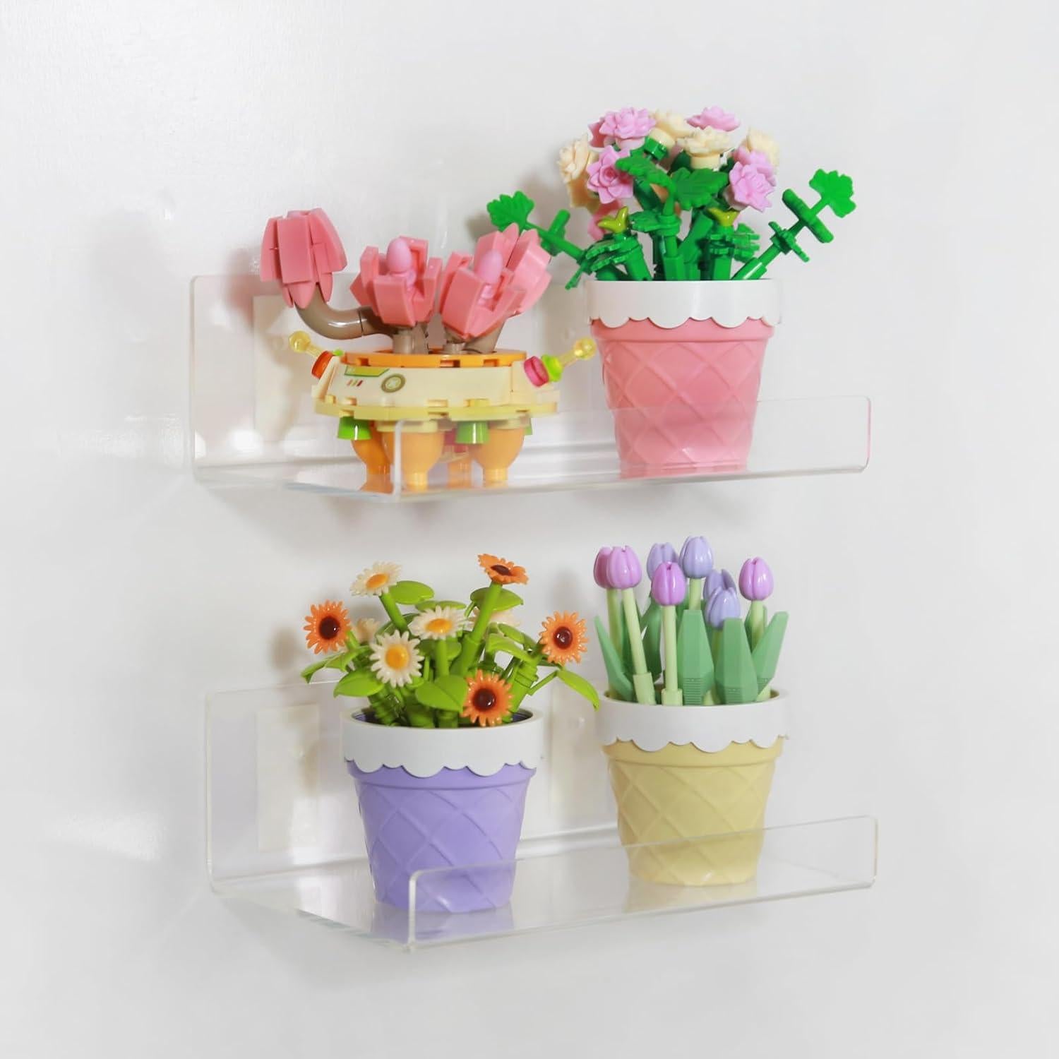 Estantes Acrílicos Flotantes TONICE 2 Piezas 15.24cm