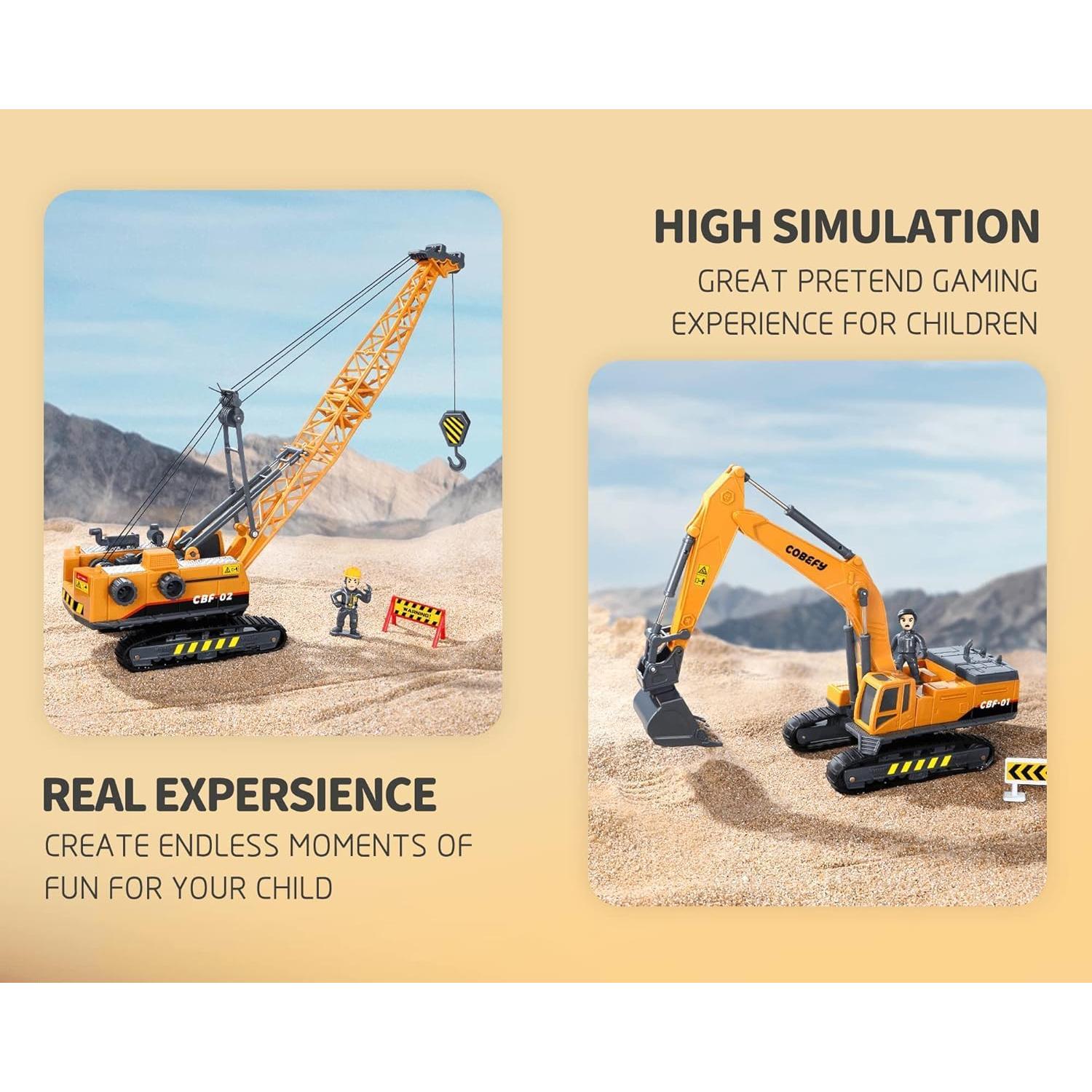 Juego de Construcción Funchill Grúa y Excavadora 20 cm