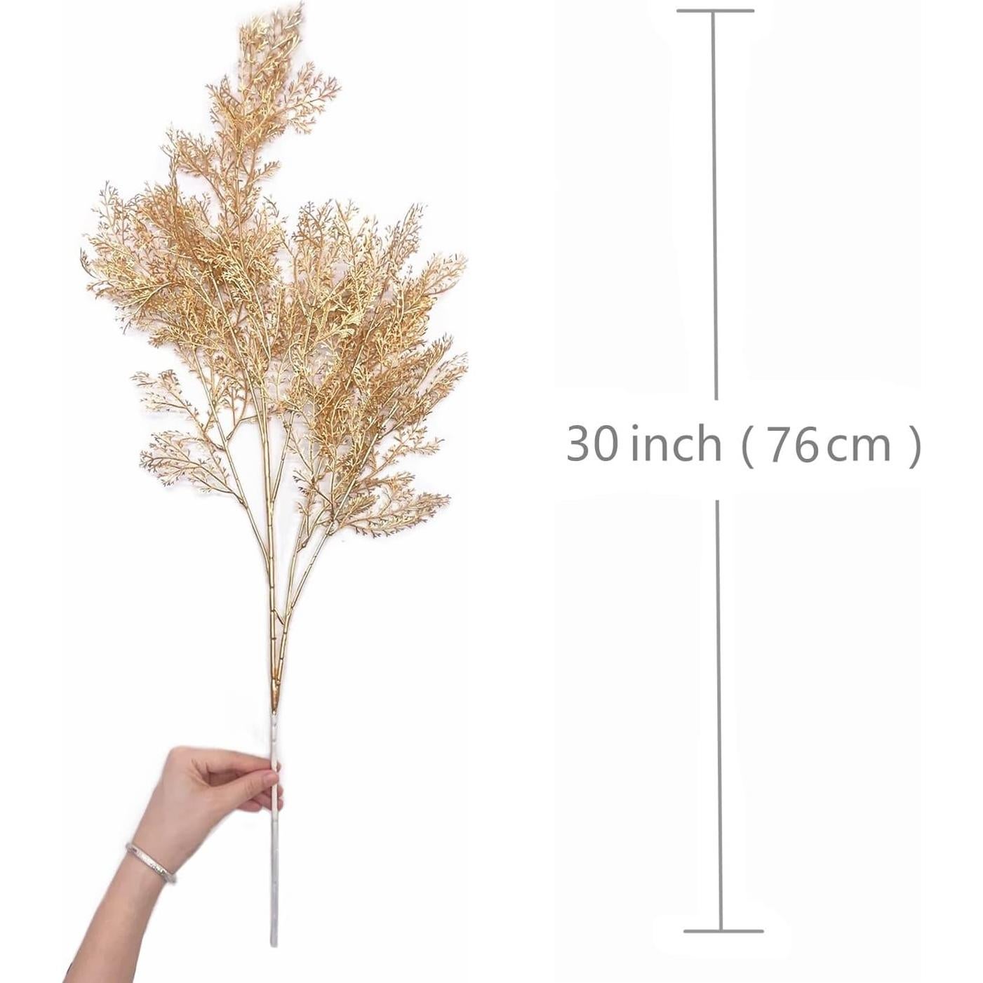 Plantas Artificiales PASYOU 76 cm Cuernos Dorados - 2 Unidades