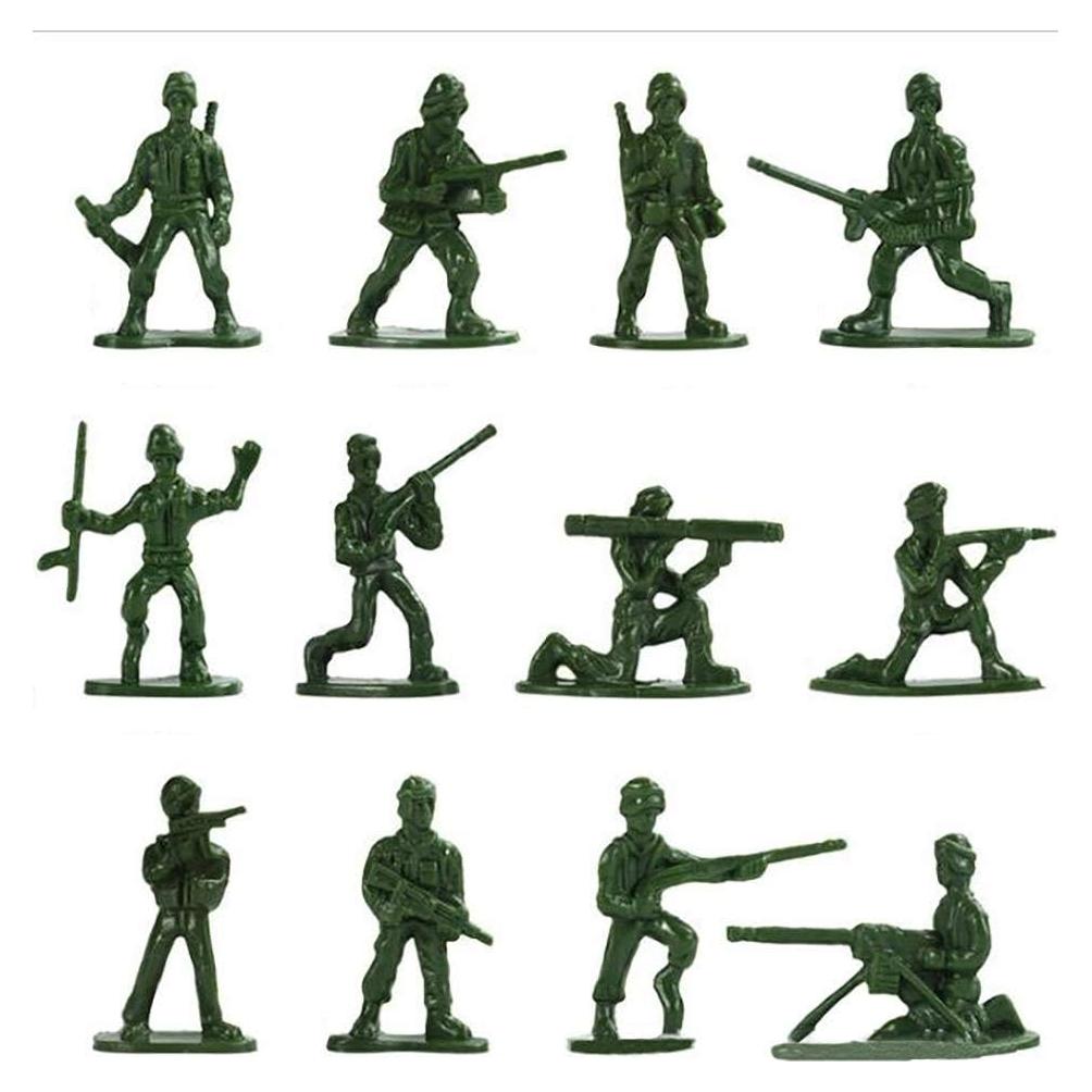 Soldados de Juguete Verdes HAPTIME - 100 Piezas 3.5 cm