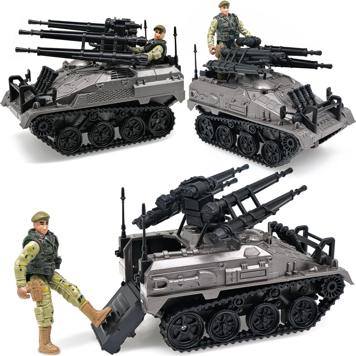 Figuras de Acción Soldados Ejército MISTBUY 5 Figuras + Vehículos