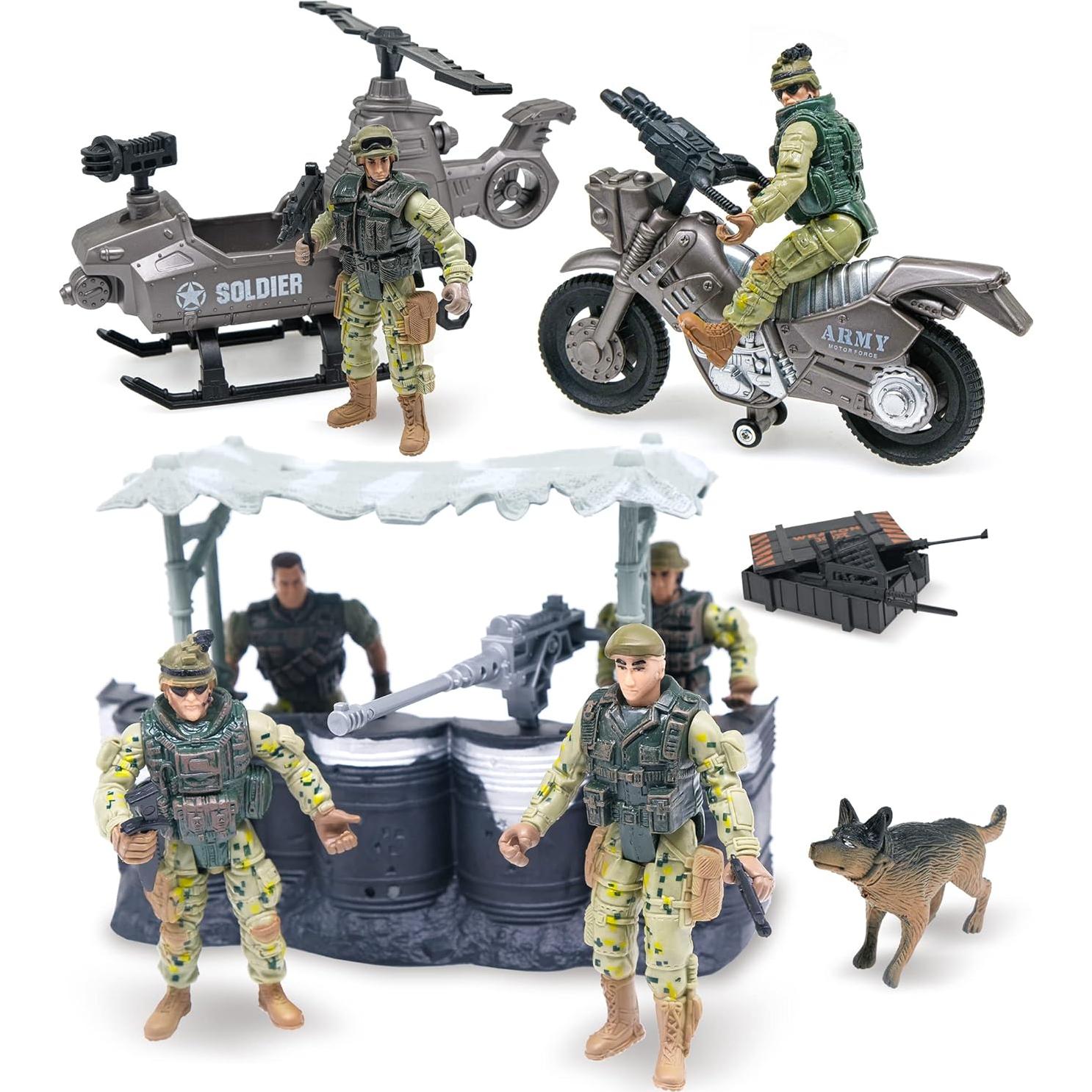 Figuras de Acción Soldados Ejército MISTBUY 5 Figuras + Vehículos