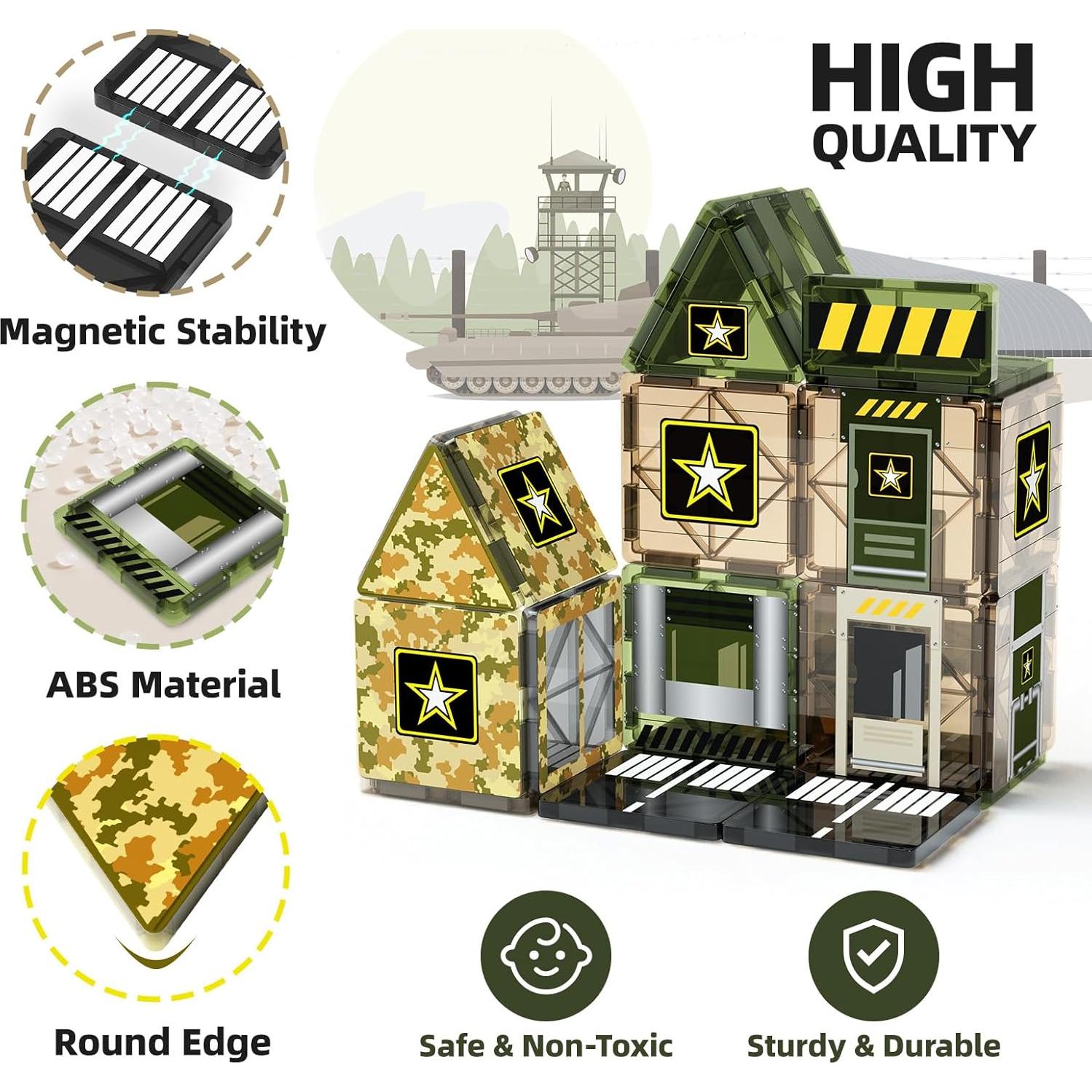 Set de Azulejos Magnéticos GobiDex Ejército 48 Piezas