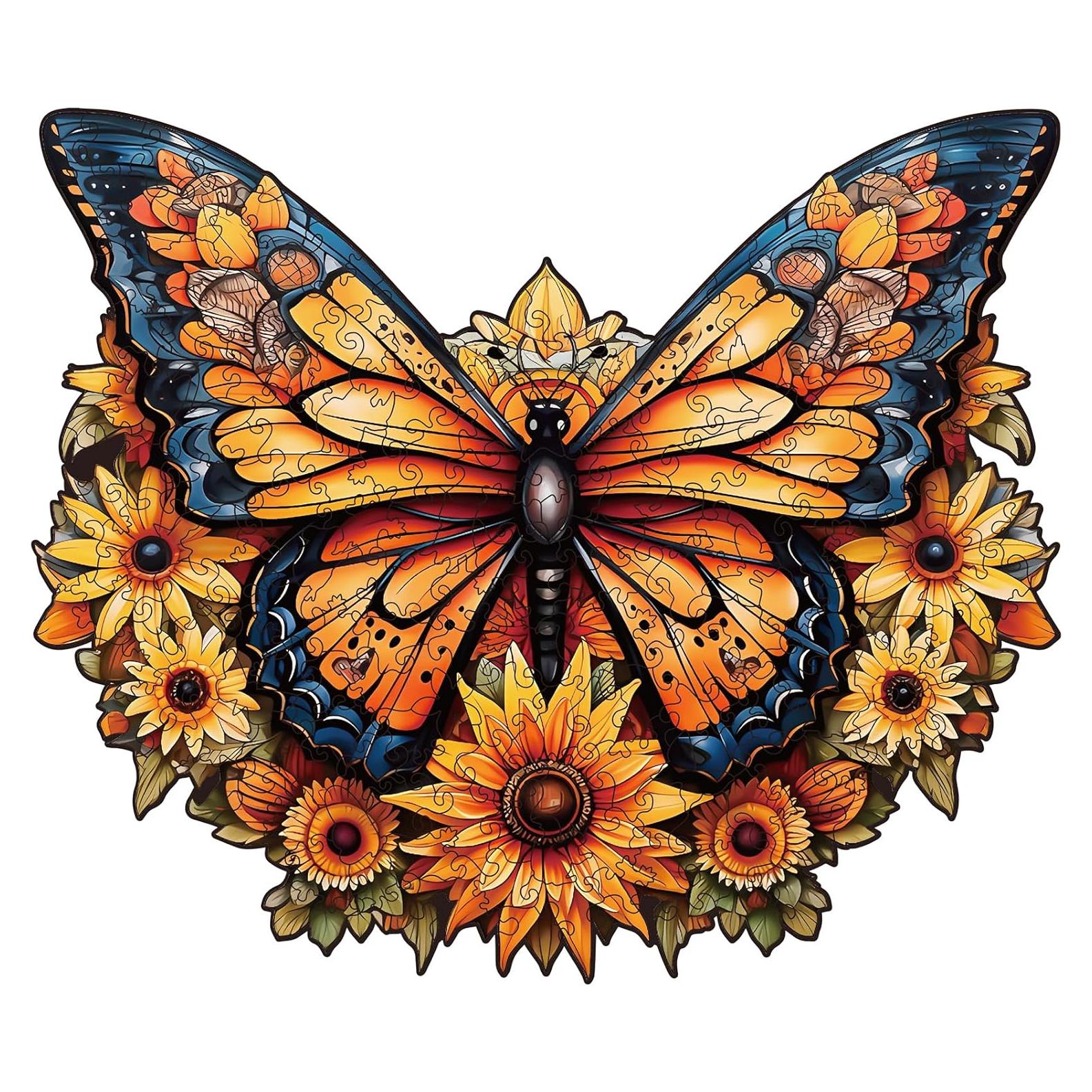 Rompecabezas de Madera Offito Mariposa 200 Piezas 25x30cm