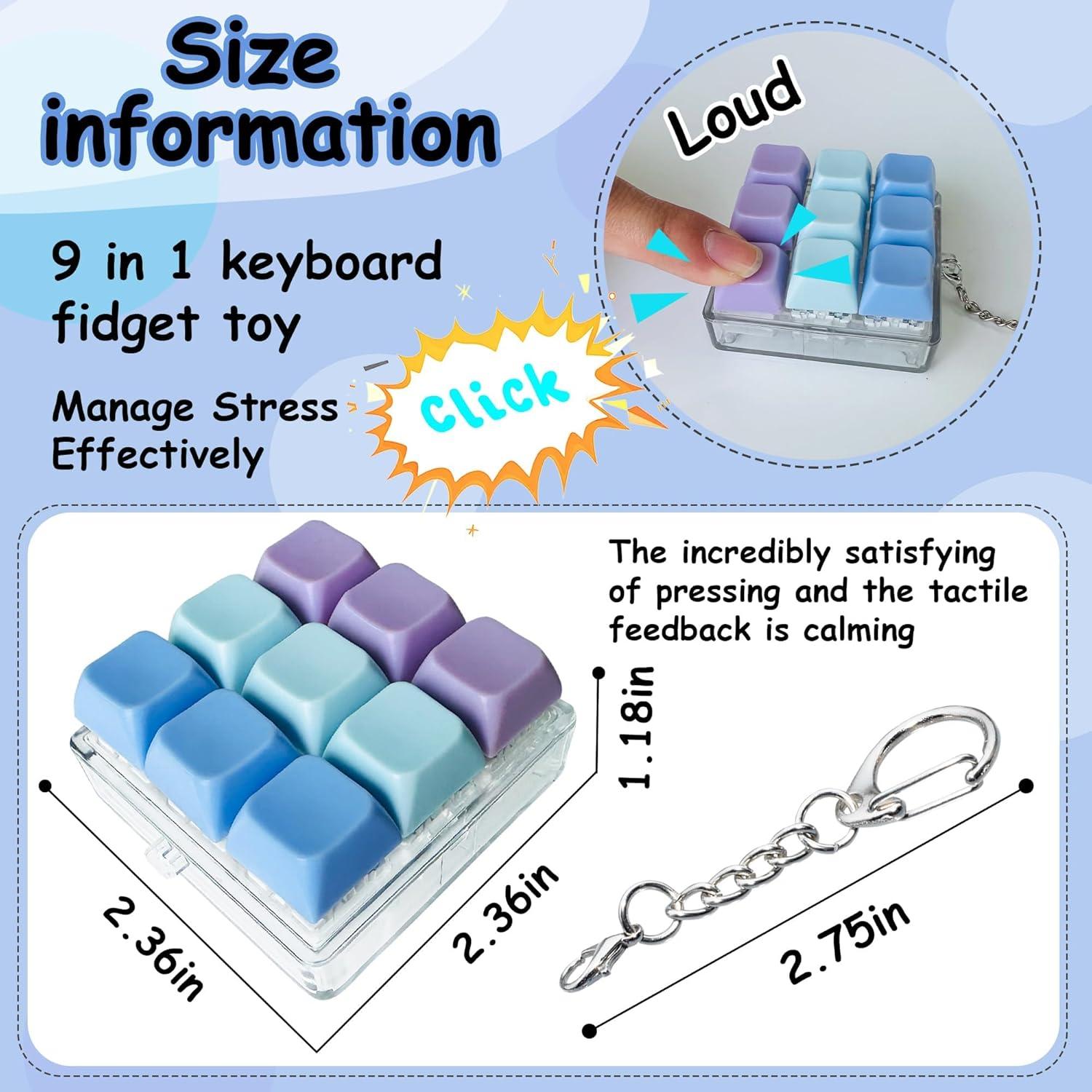 Juguete Antiestrés de Teclado 9-en-1 XiawaLangzhuo - Azul Púrpura