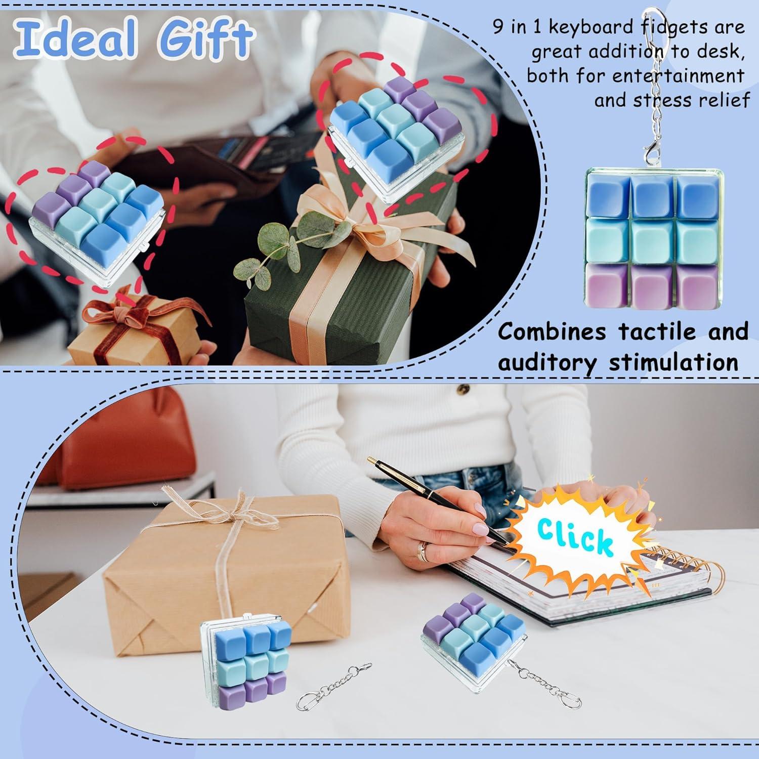 Juguete Antiestrés de Teclado 9-en-1 XiawaLangzhuo - Azul Púrpura