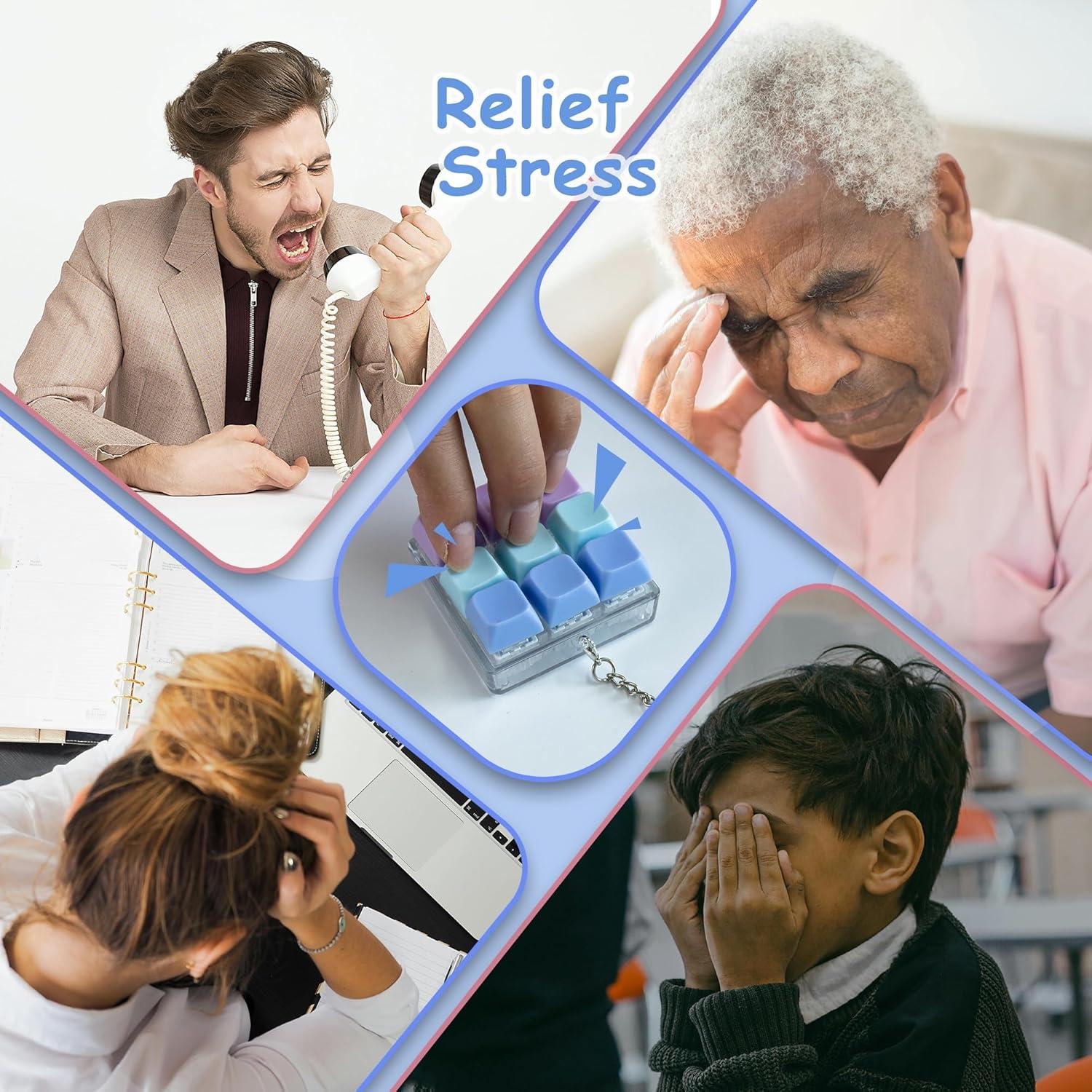 Juguete Antiestrés de Teclado 9-en-1 XiawaLangzhuo - Azul Púrpura