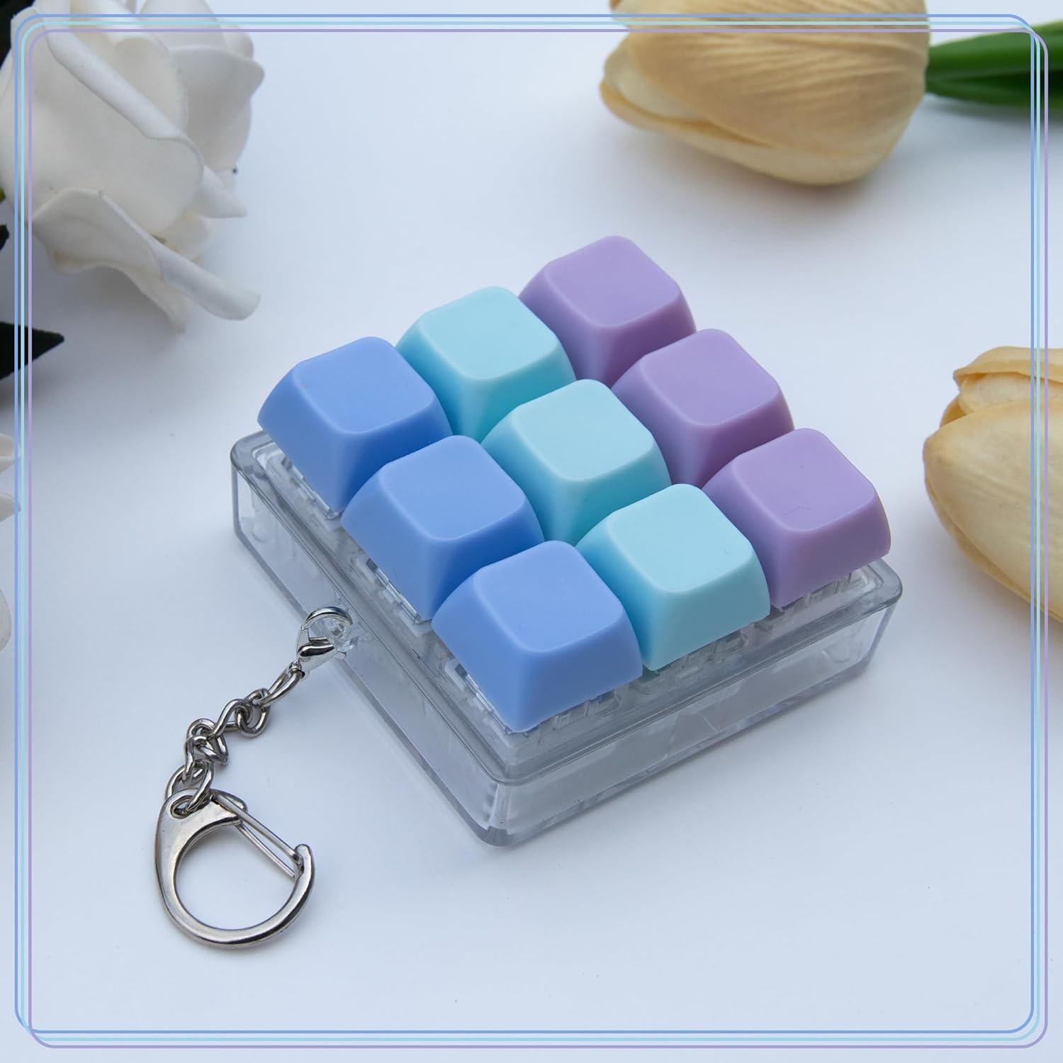 Juguete Antiestrés de Teclado 9-en-1 XiawaLangzhuo - Azul Púrpura