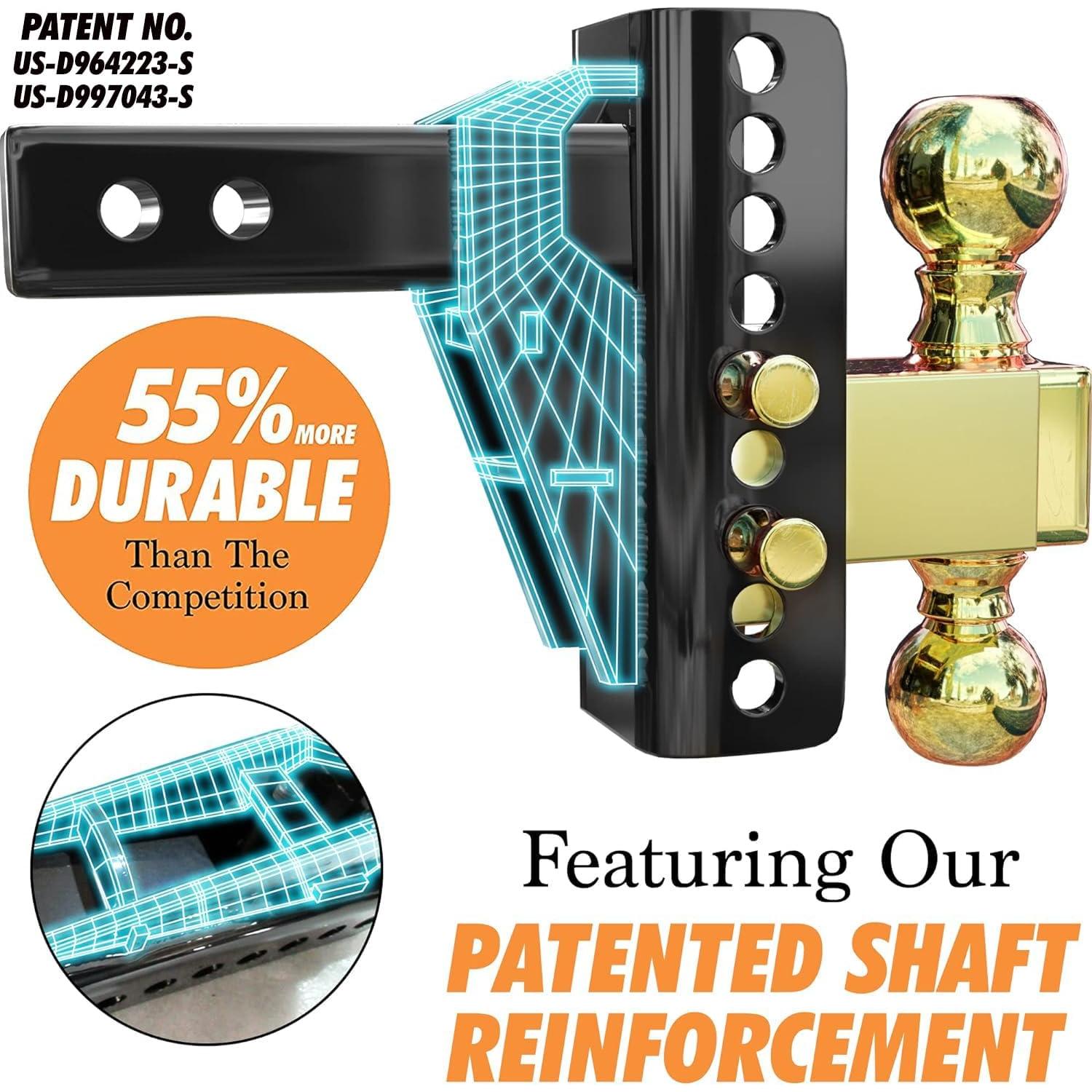 Enganche de Remolque Ajustable PSAUTO 20,000 lbs 6" Caída