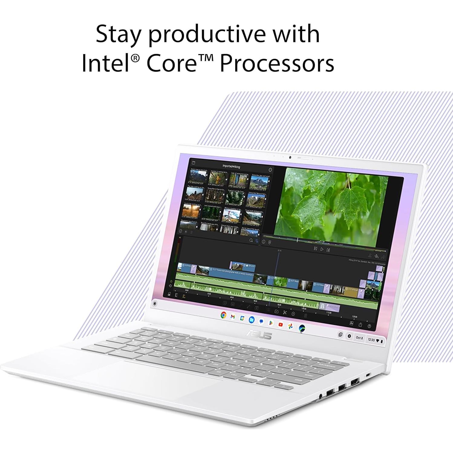 ASUS Chromebook Plus CX34 14" Intel i3 8GB 256GB Blanco