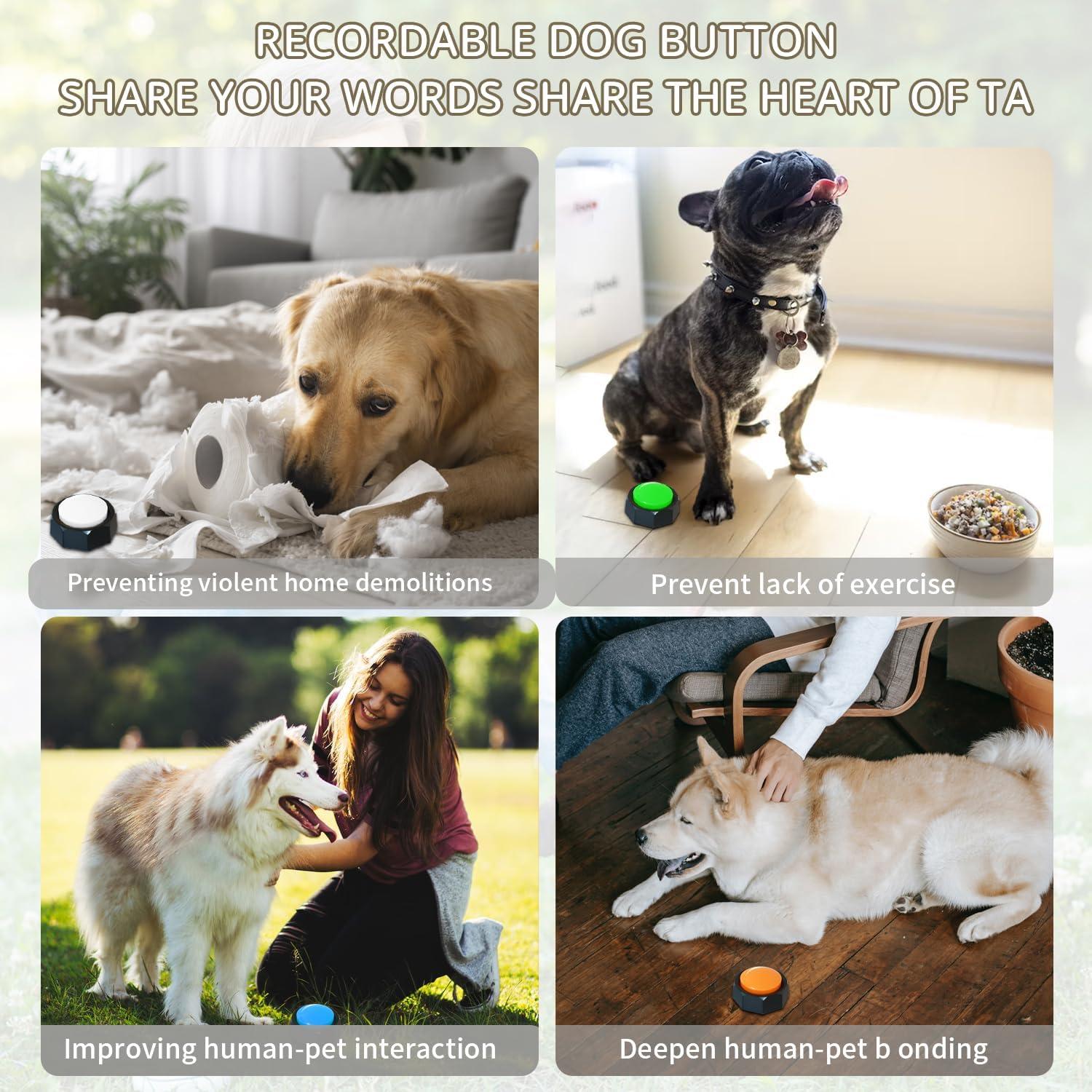 Botones de Comunicación Canina RIBOSY - 6 Pcs Entrenamiento