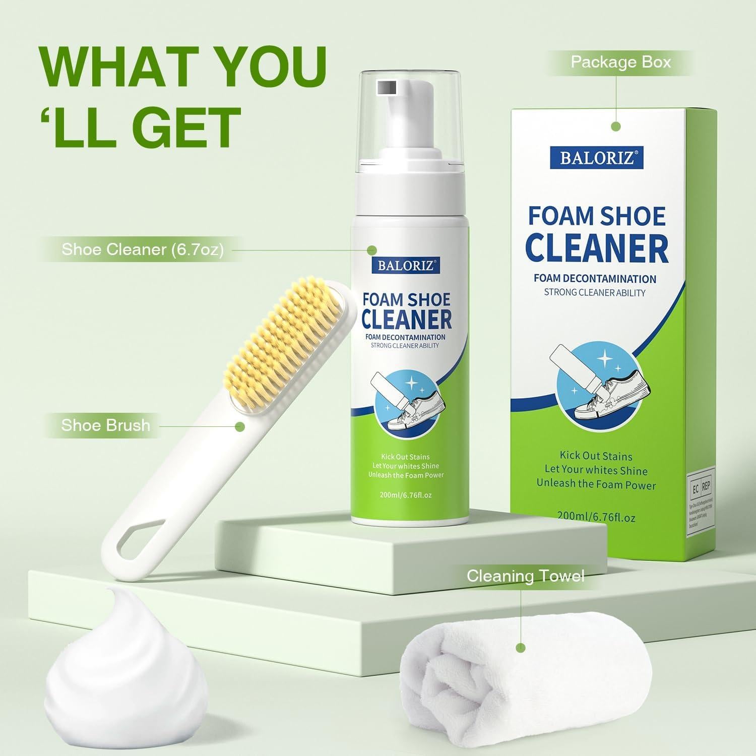 Kit de Limpieza de Zapatos Jiuzuan 200ml con Cepillo y Toalla