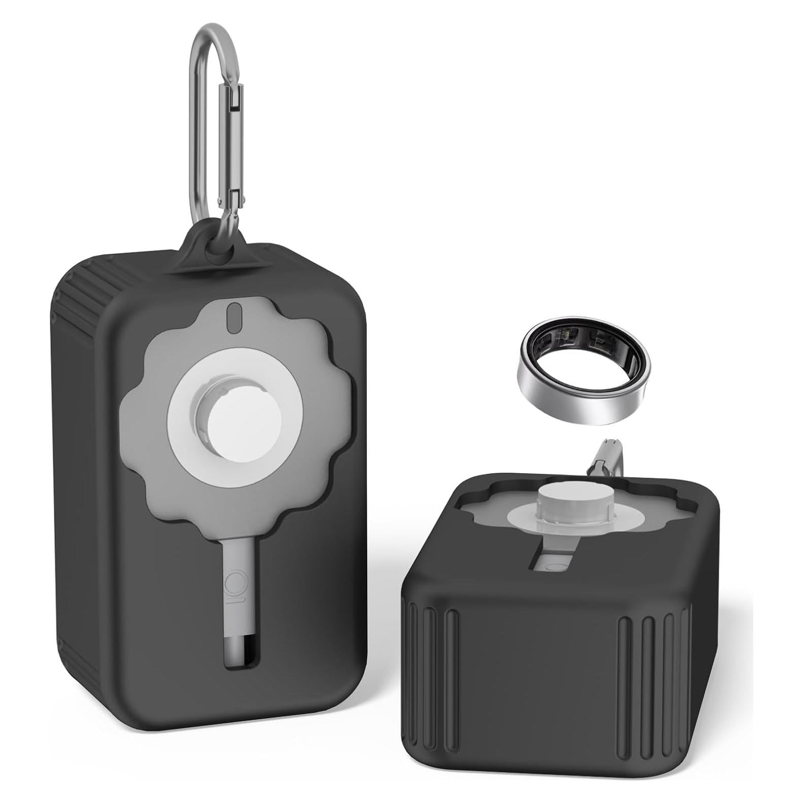 Cubierta Protectora de Silicona para Cargador Oura Gen 4 - Negro