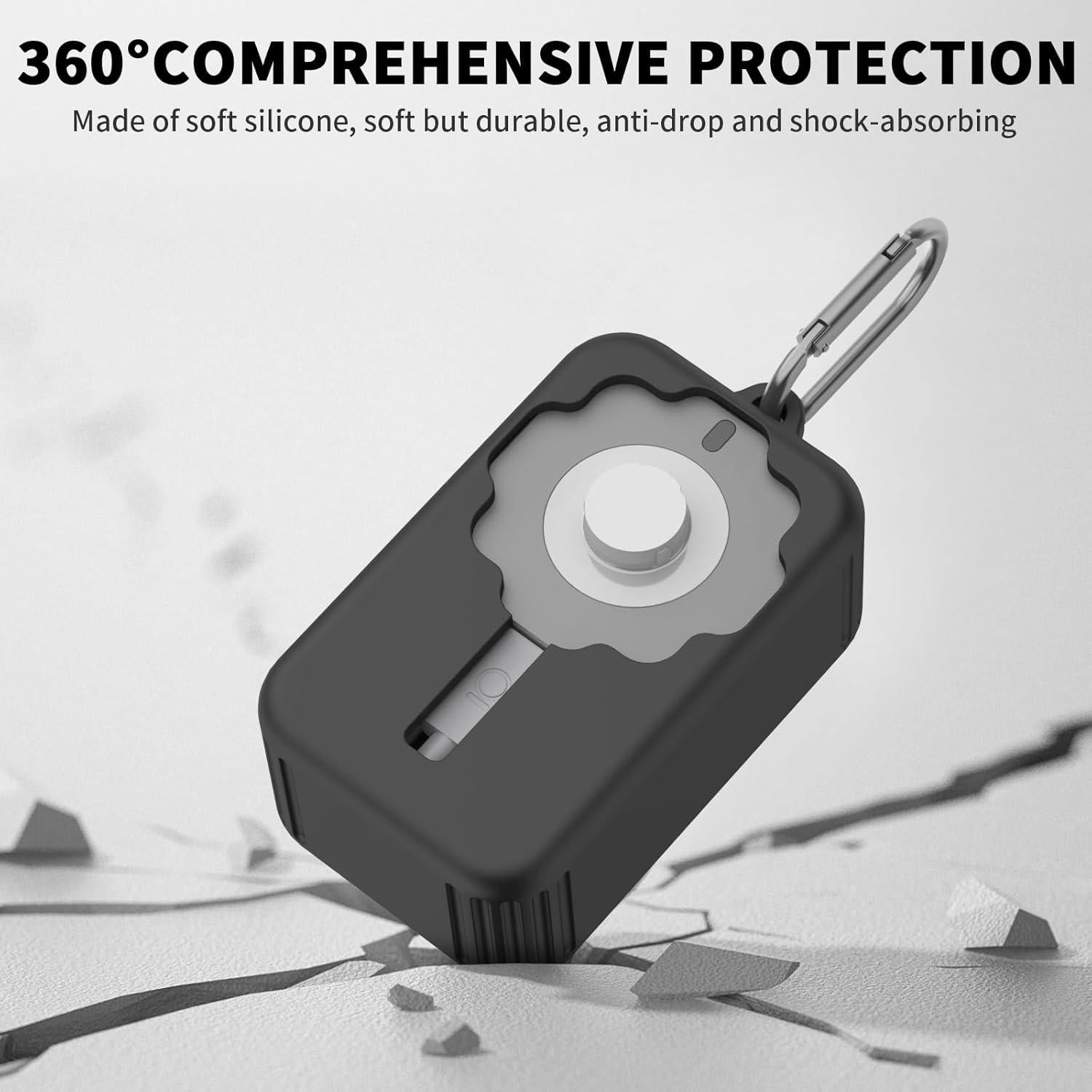 Cubierta Protectora de Silicona para Cargador Oura Gen 4 - Negro