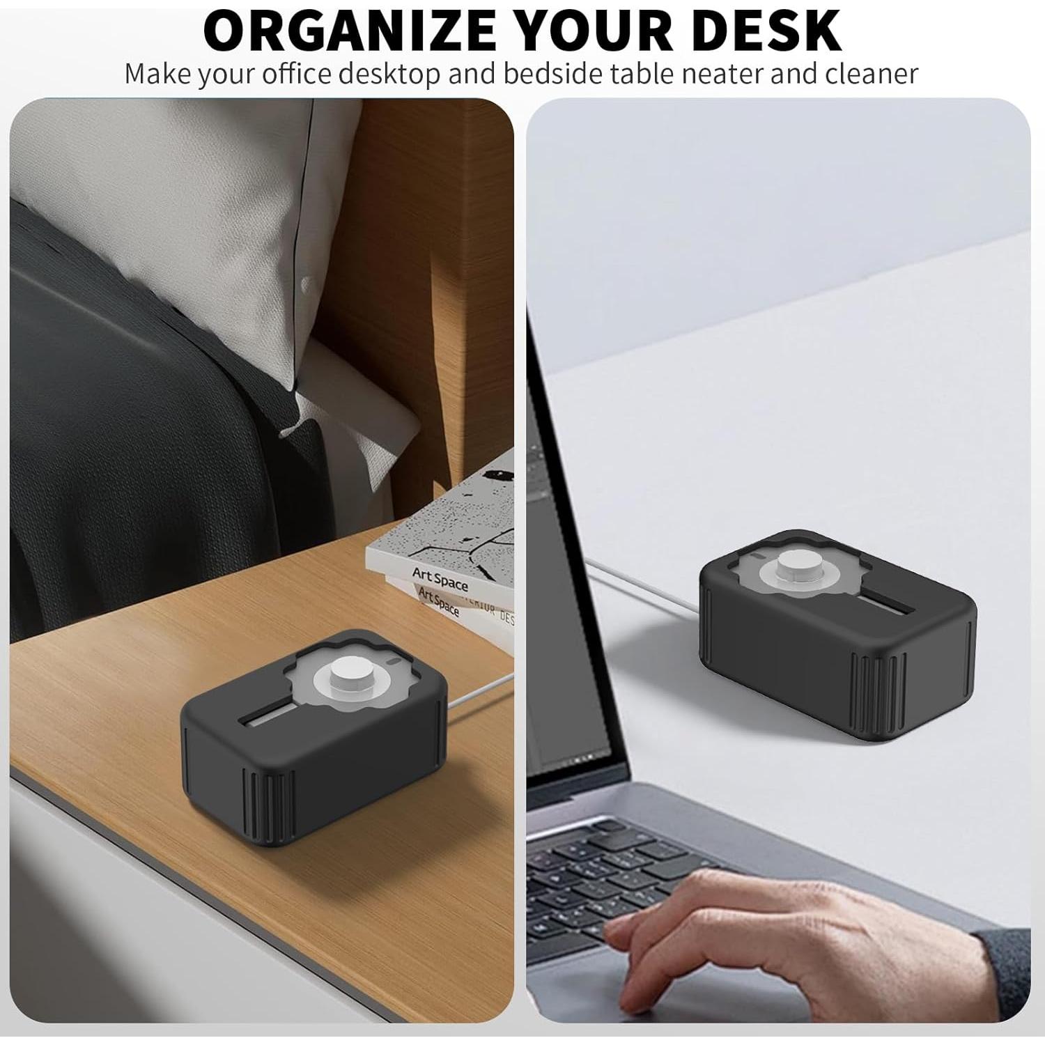 Cubierta Protectora de Silicona para Cargador Oura Gen 4 - Negro