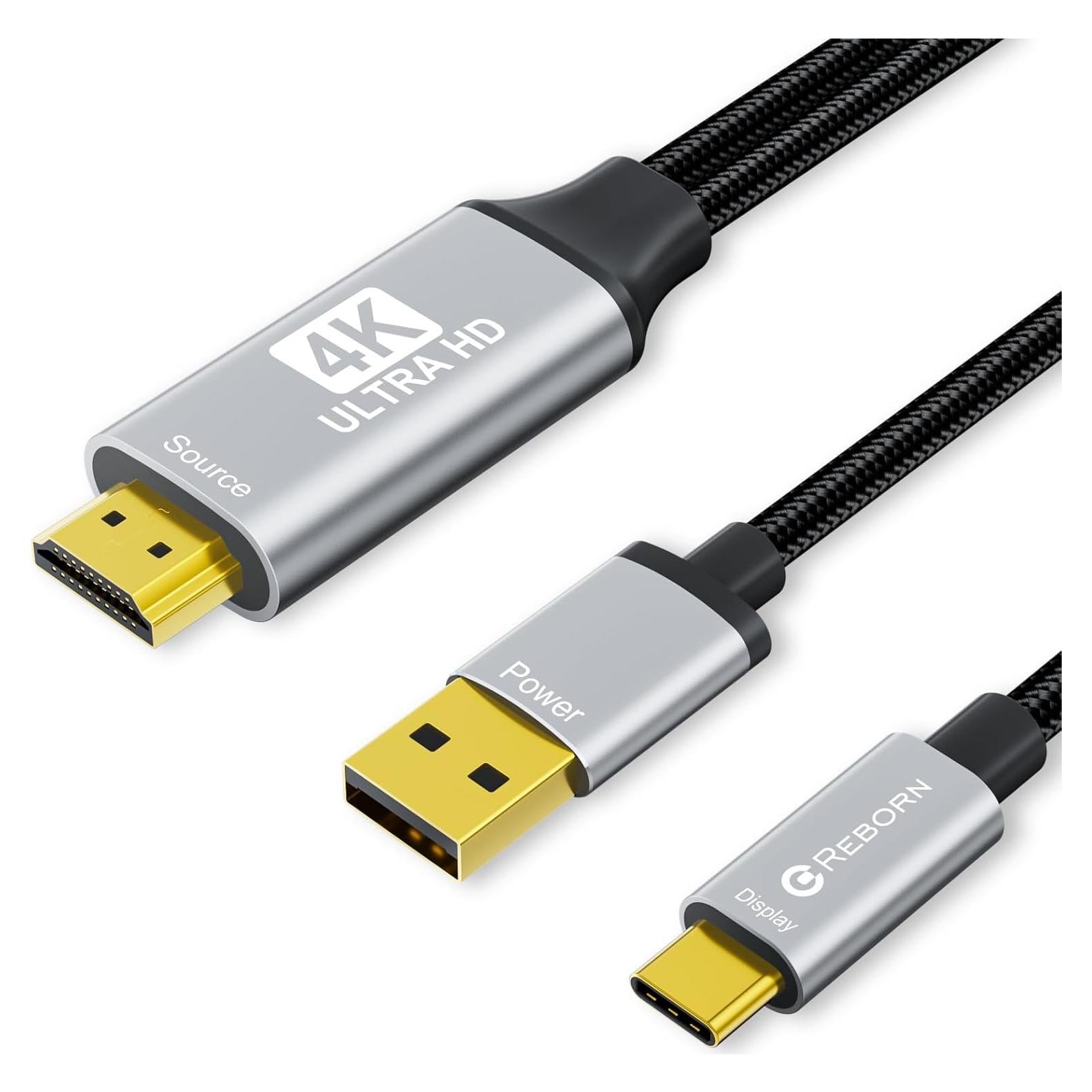 Adaptador HDMI a USB-C Reborn 0.91m 4K@60Hz