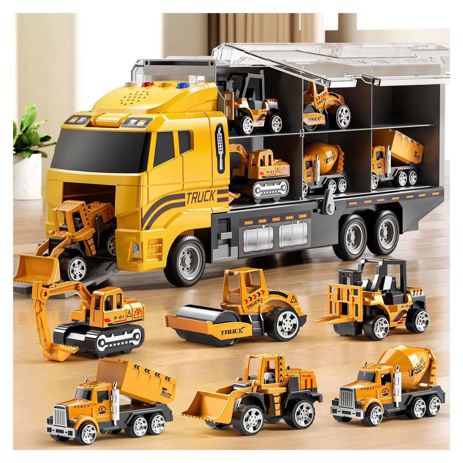 Juego de Camiones de Construcción NIPLOOOW con Tapete 81x69cm