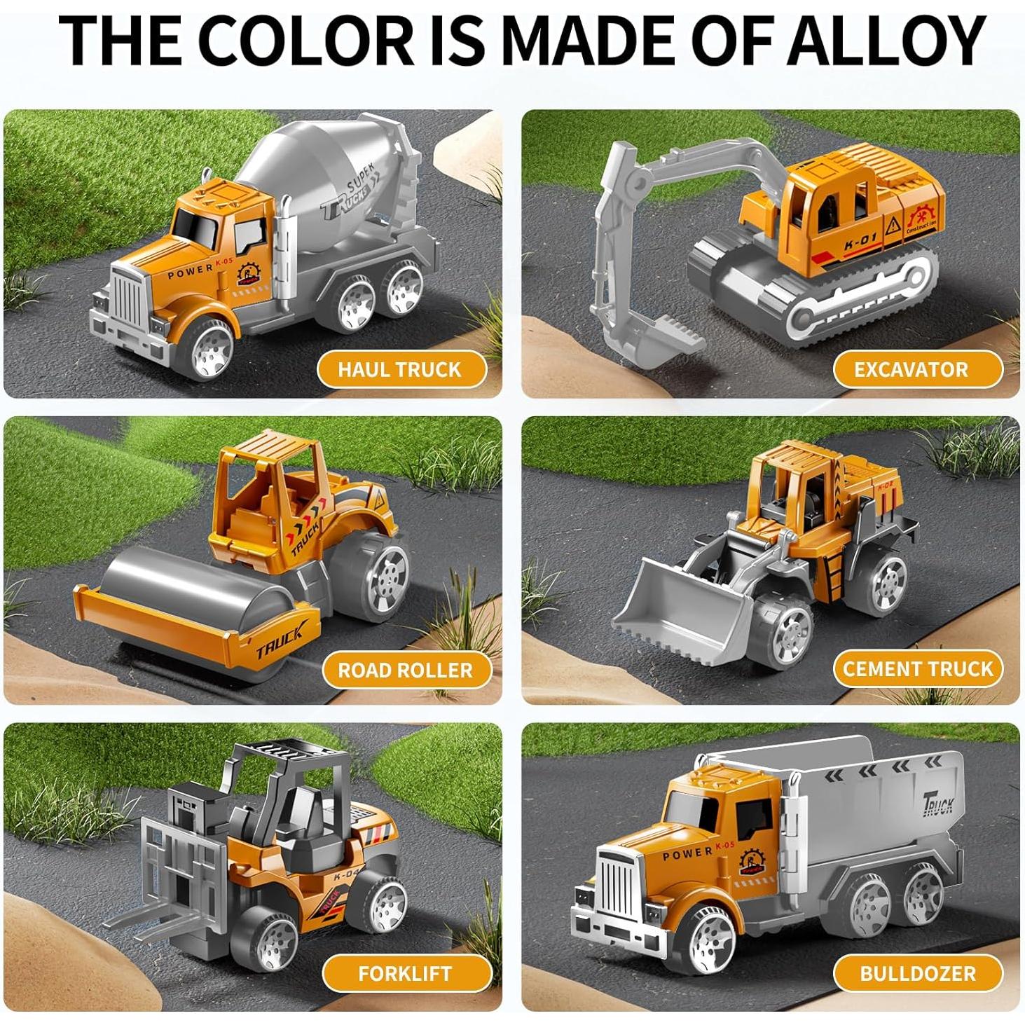 Juego de Camiones de Construcción NIPLOOOW con Tapete 81x69cm