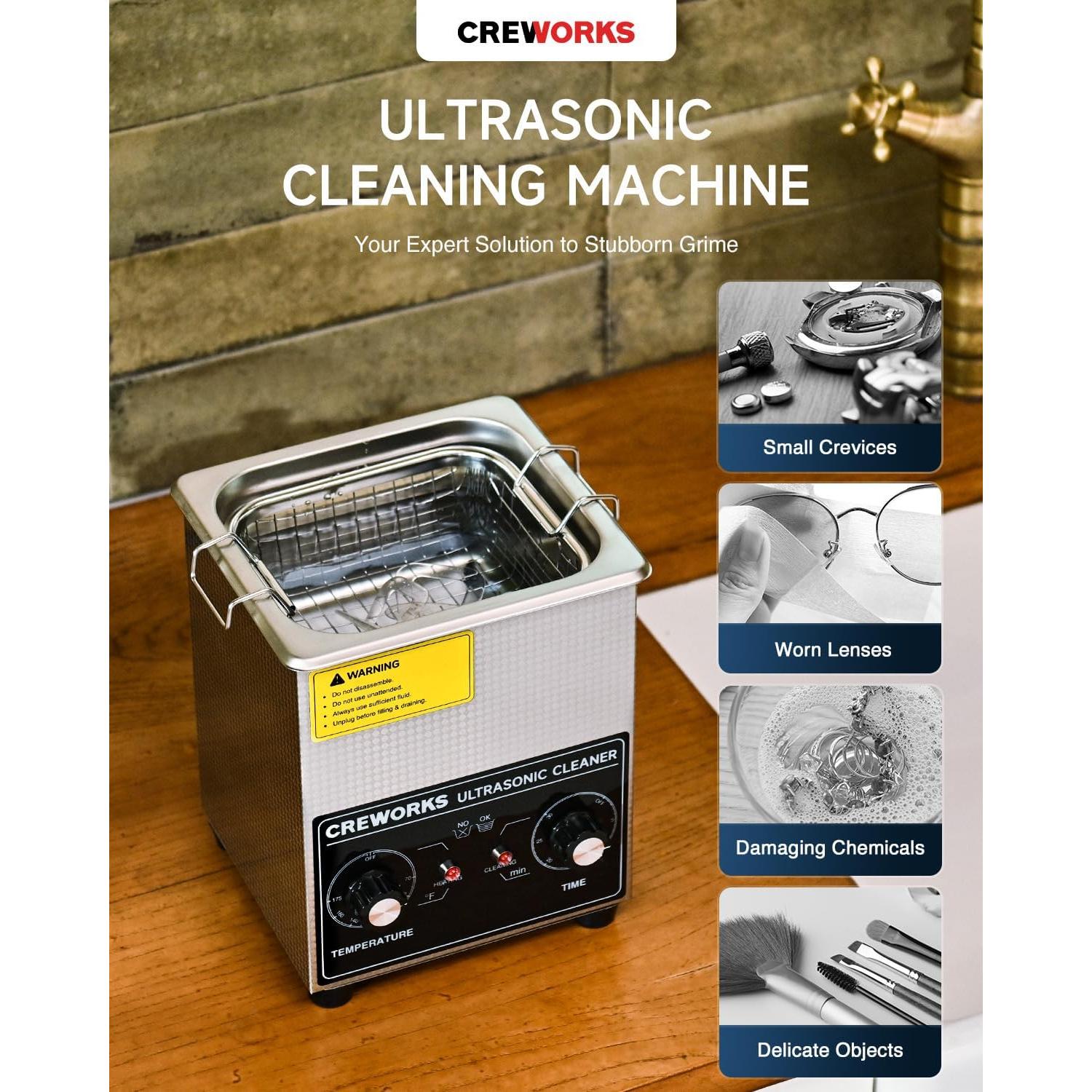 Limpiador Ultrasónico Creworks 2L 60W Acero Inoxidable