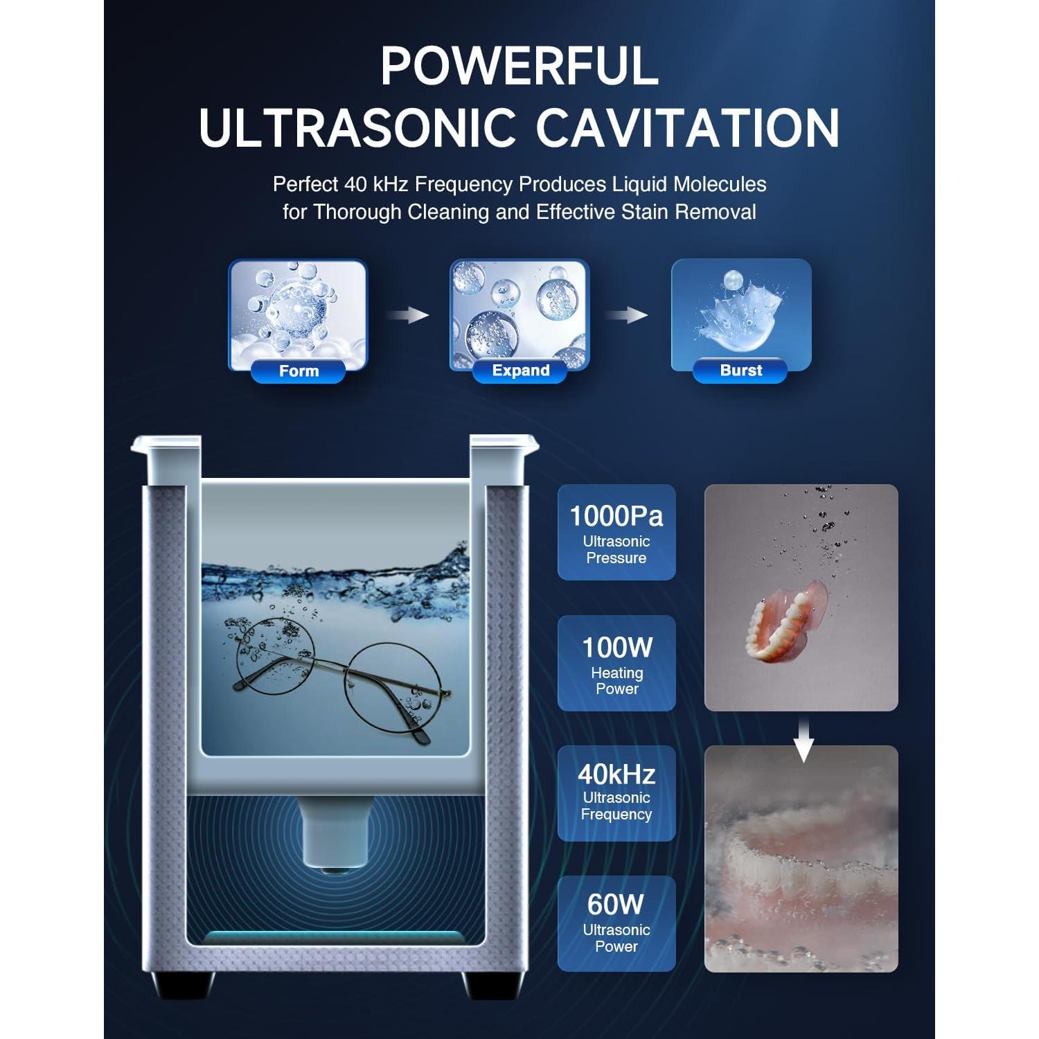 Limpiador Ultrasónico Creworks 2L 60W Acero Inoxidable