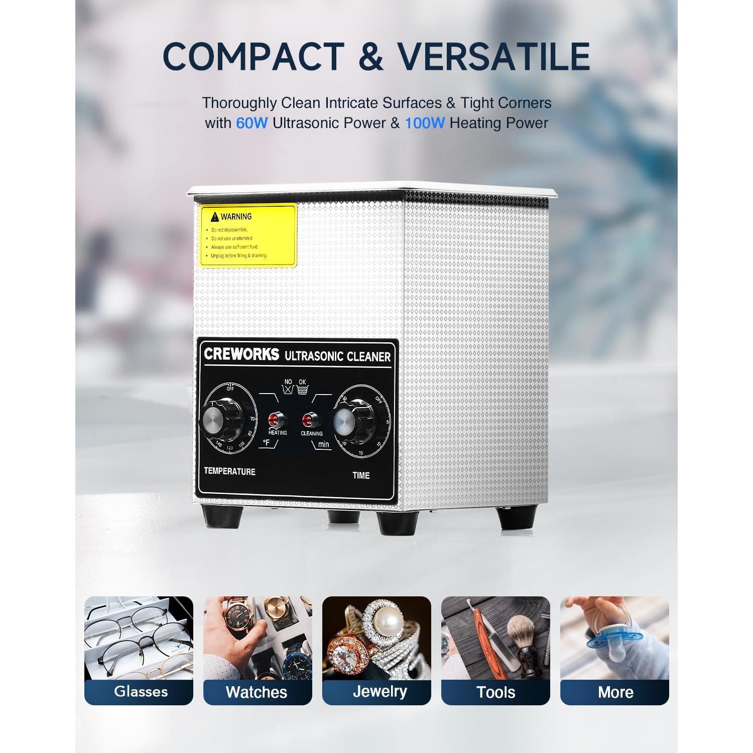 Limpiador Ultrasónico Creworks 2L 60W Acero Inoxidable