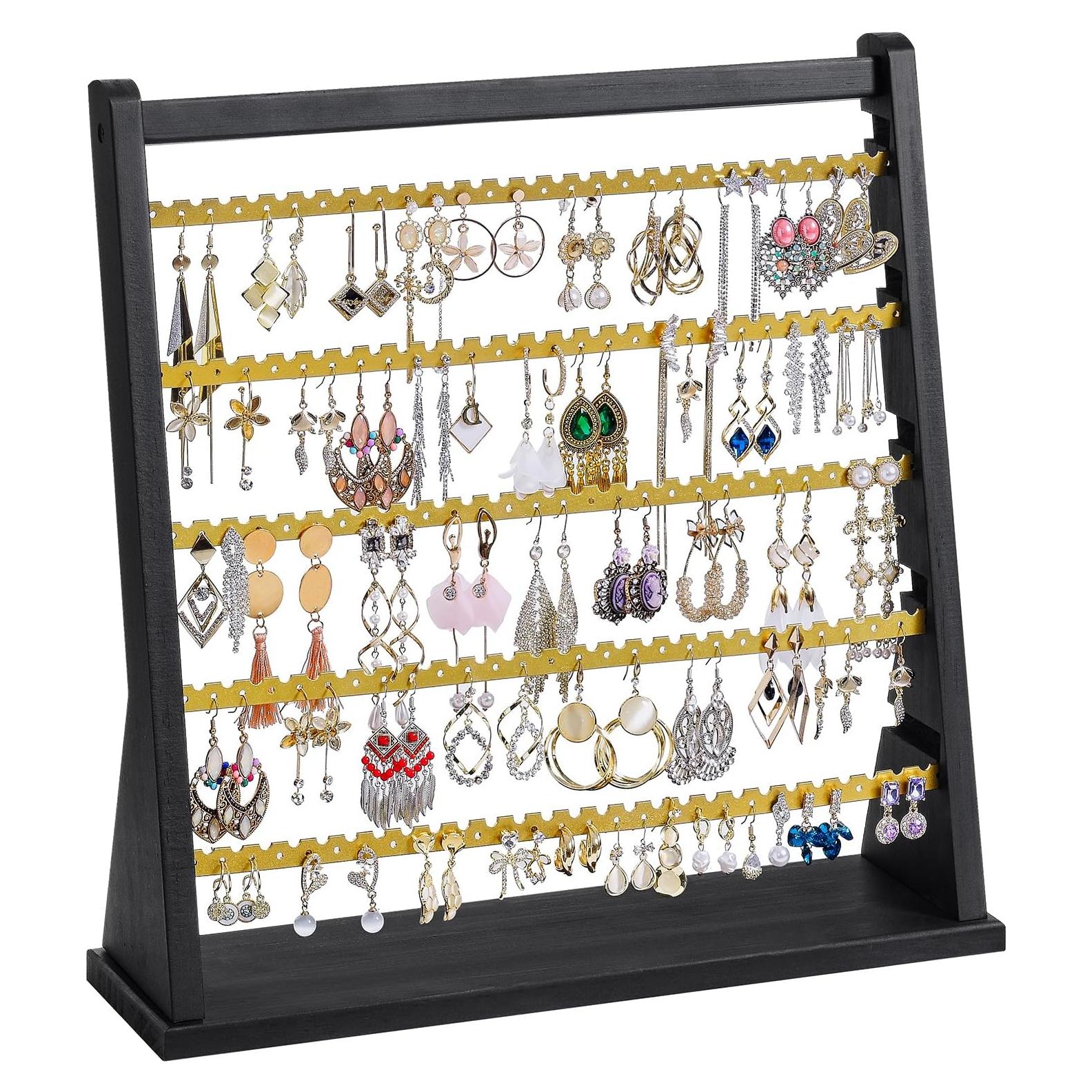 Soporte Organizador de Pendientes Poyilooo de Madera Rústica