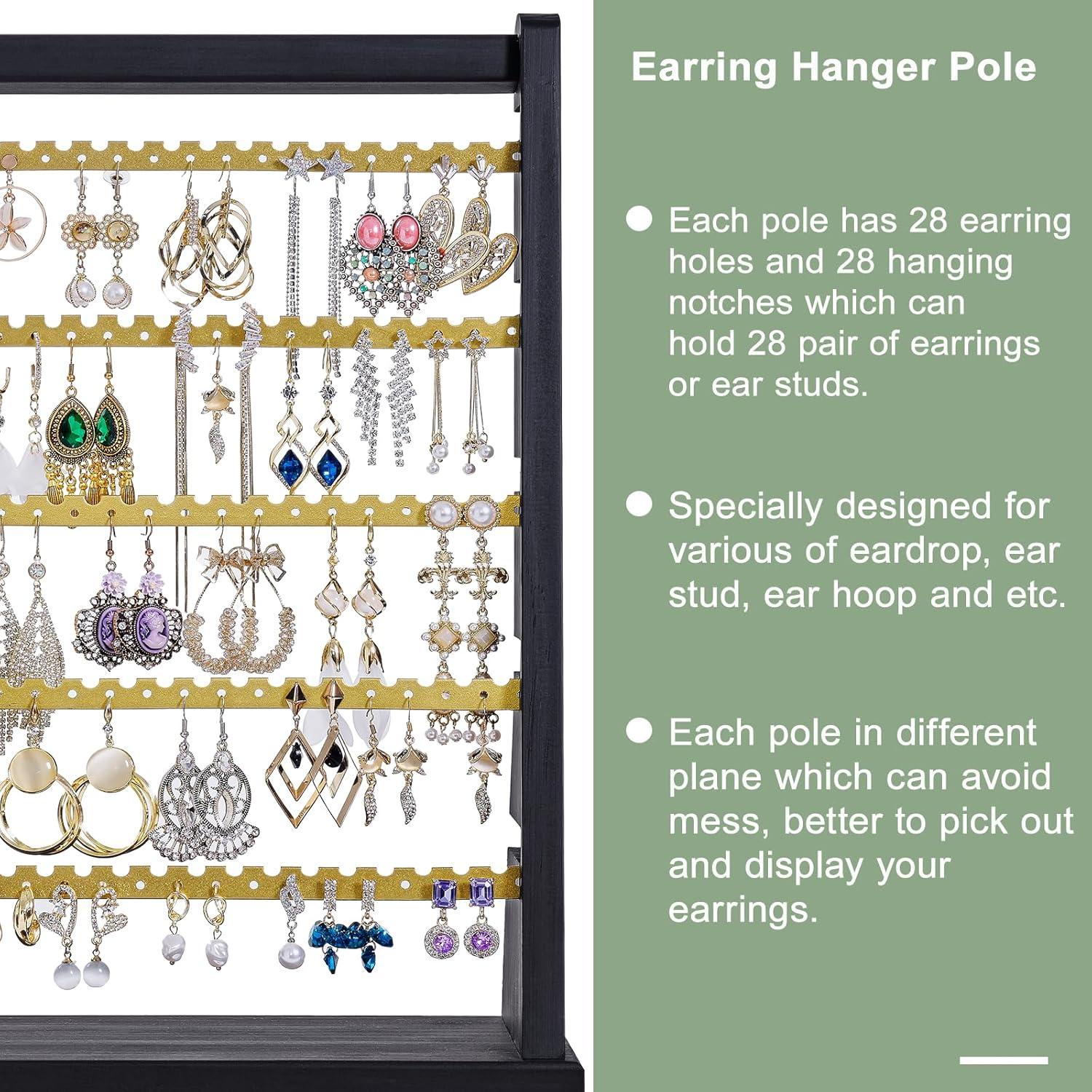 Soporte Organizador de Pendientes Poyilooo de Madera Rústica