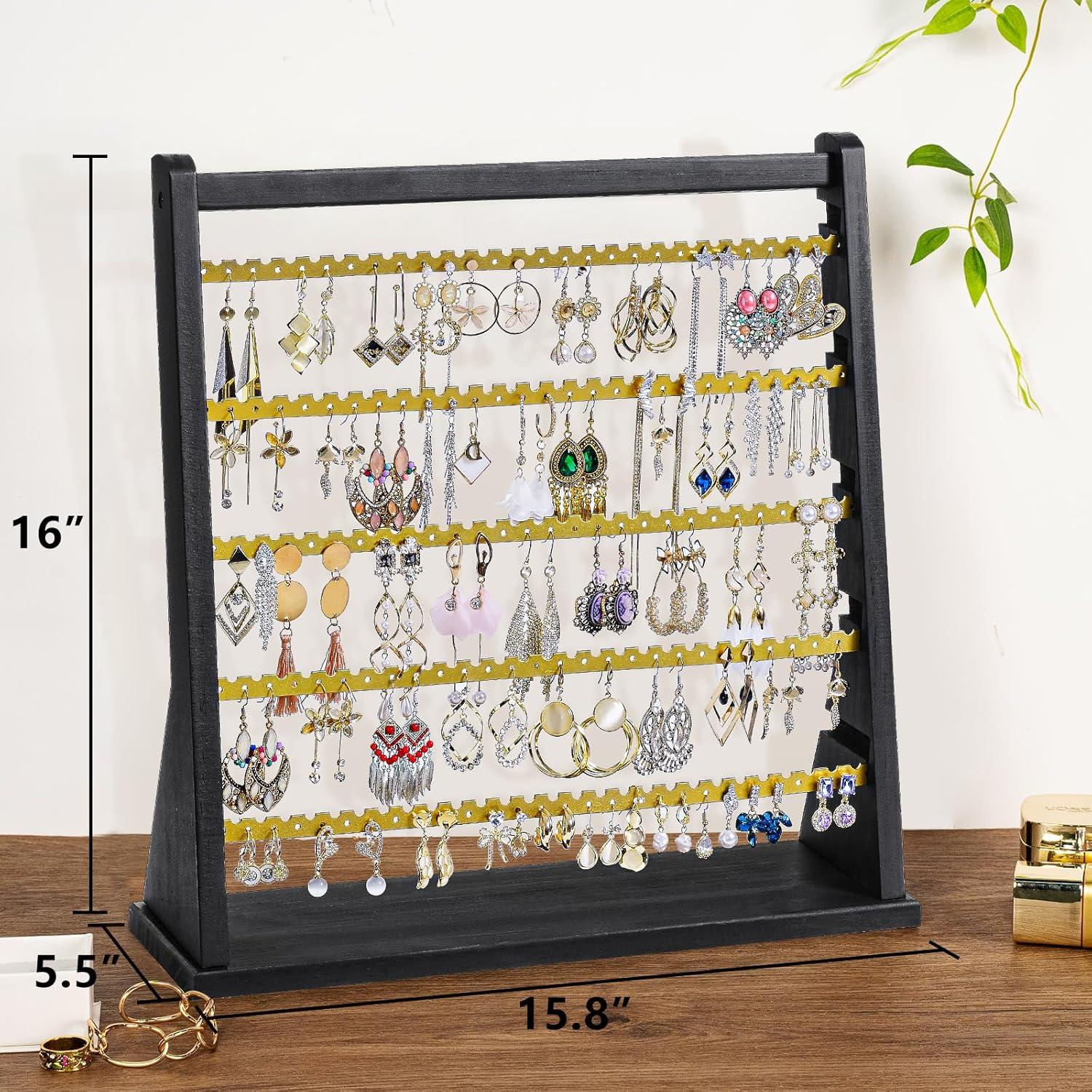 Soporte Organizador de Pendientes Poyilooo de Madera Rústica