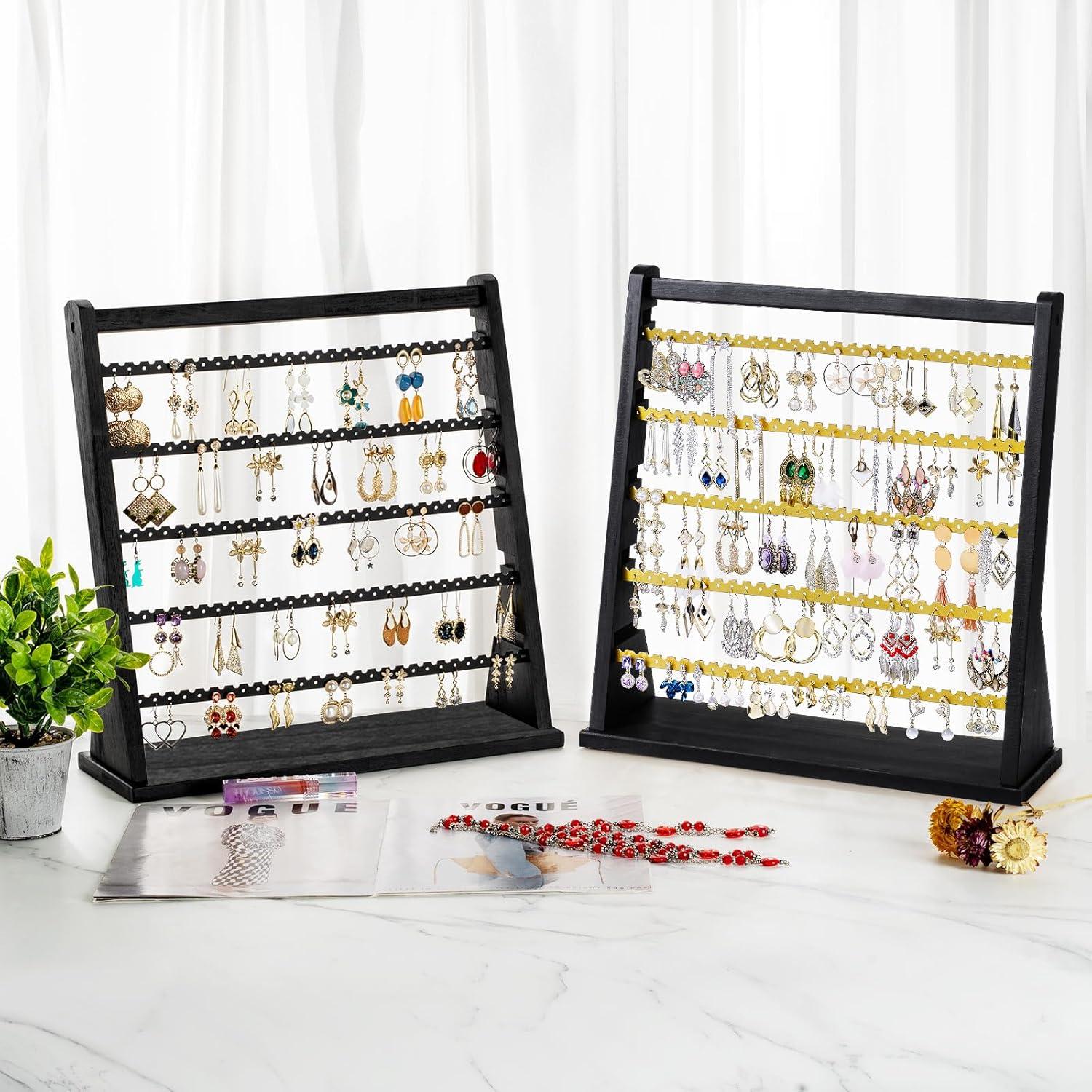 Soporte Organizador de Pendientes Poyilooo de Madera Rústica