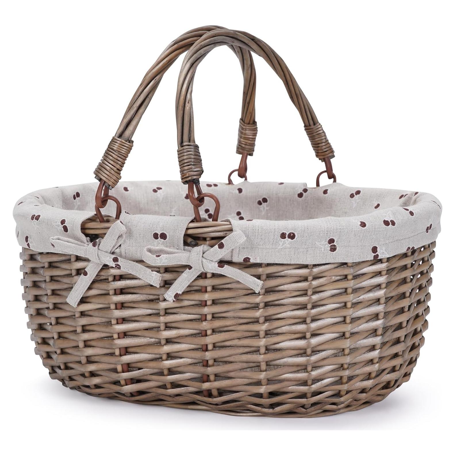 Cesta de Picnic Ovalada G GOOD GAIN Beige 36.8x26.9x18 cm