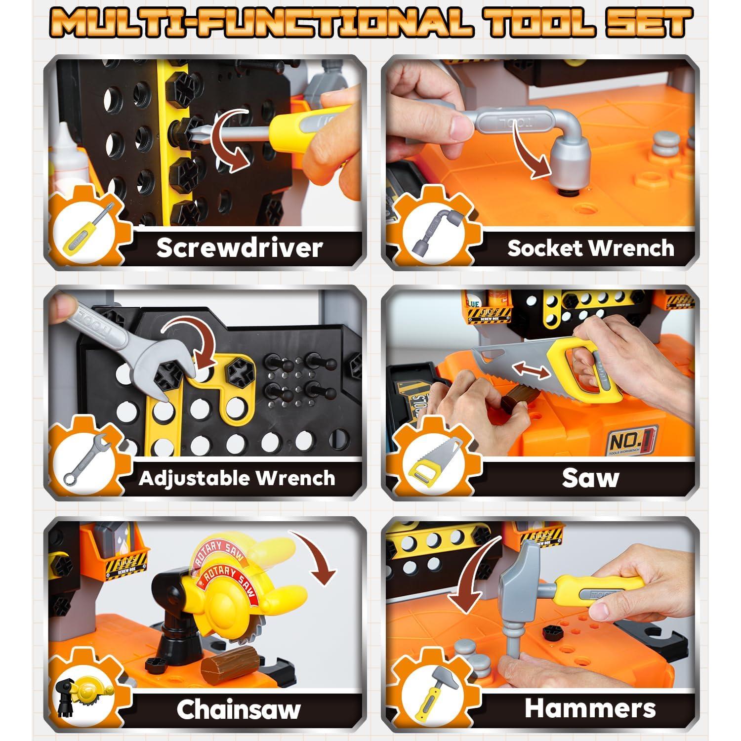 Banco de herramientas Lehoo Castle para niños 2 en 1