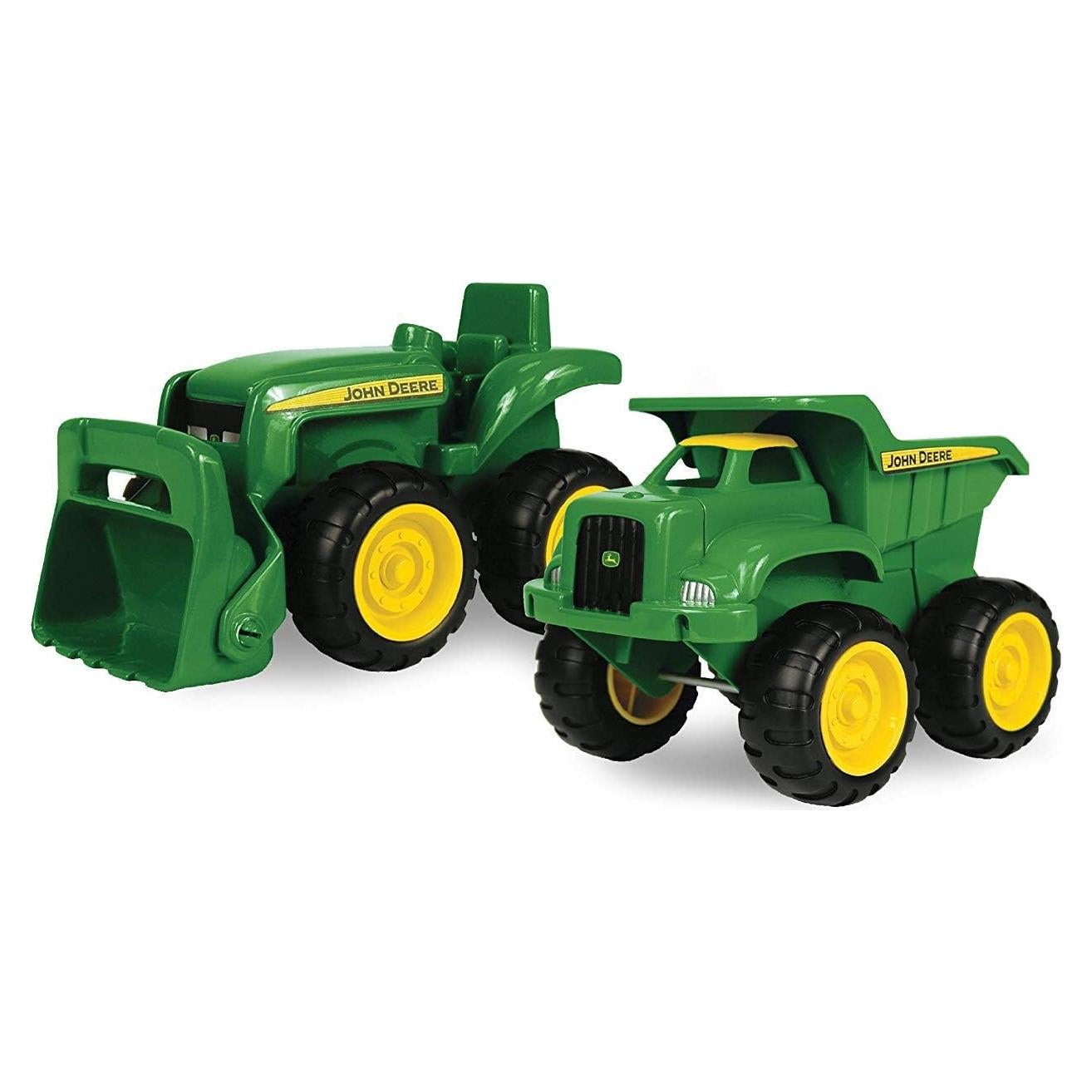 Juego de Vehículos John Deere - Camión Volquete y Tractor 15 cm