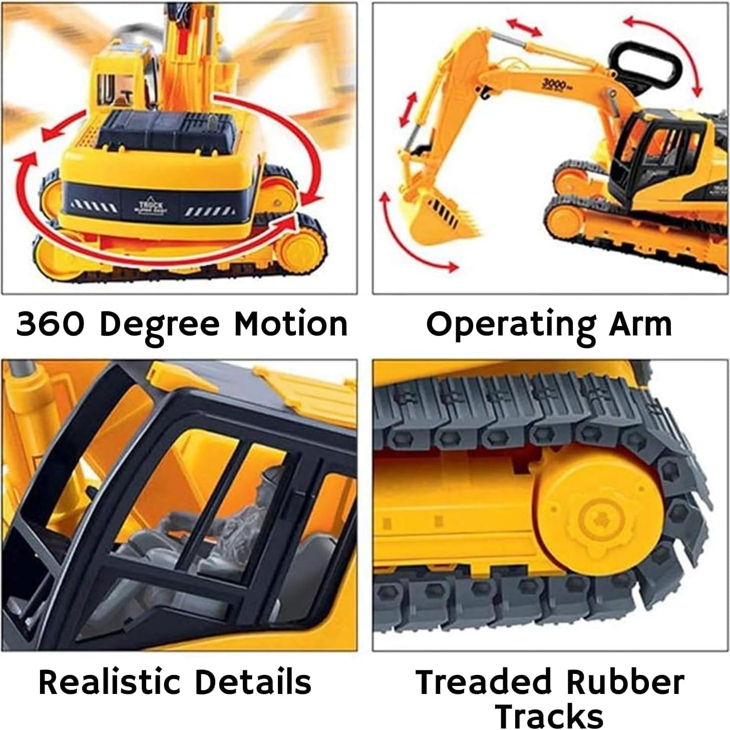 Excavadora de Construcción Liberty Imports 1:22 Grande