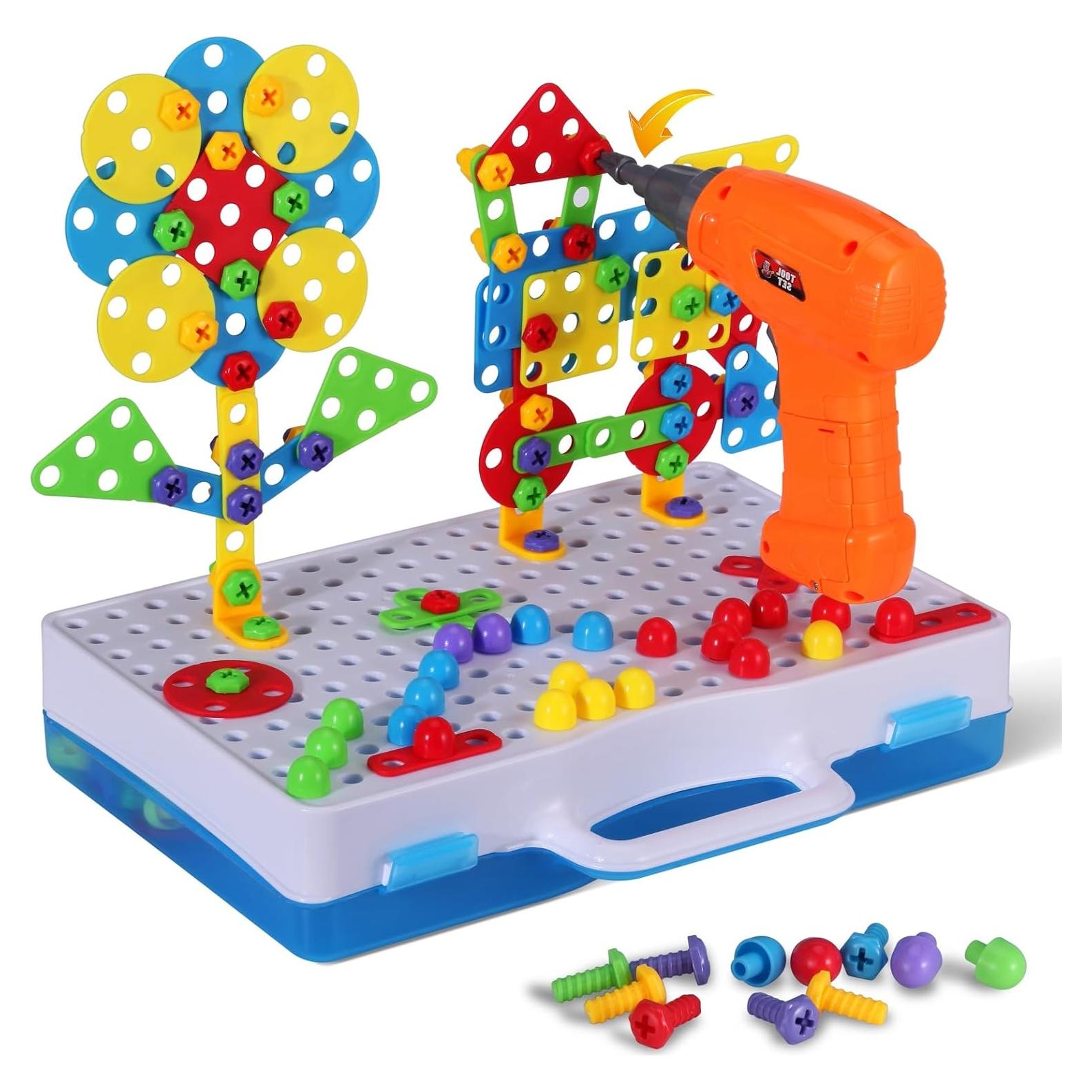 Juego de Construcción STEM SUPSTEM 224 Piezas con Taladro