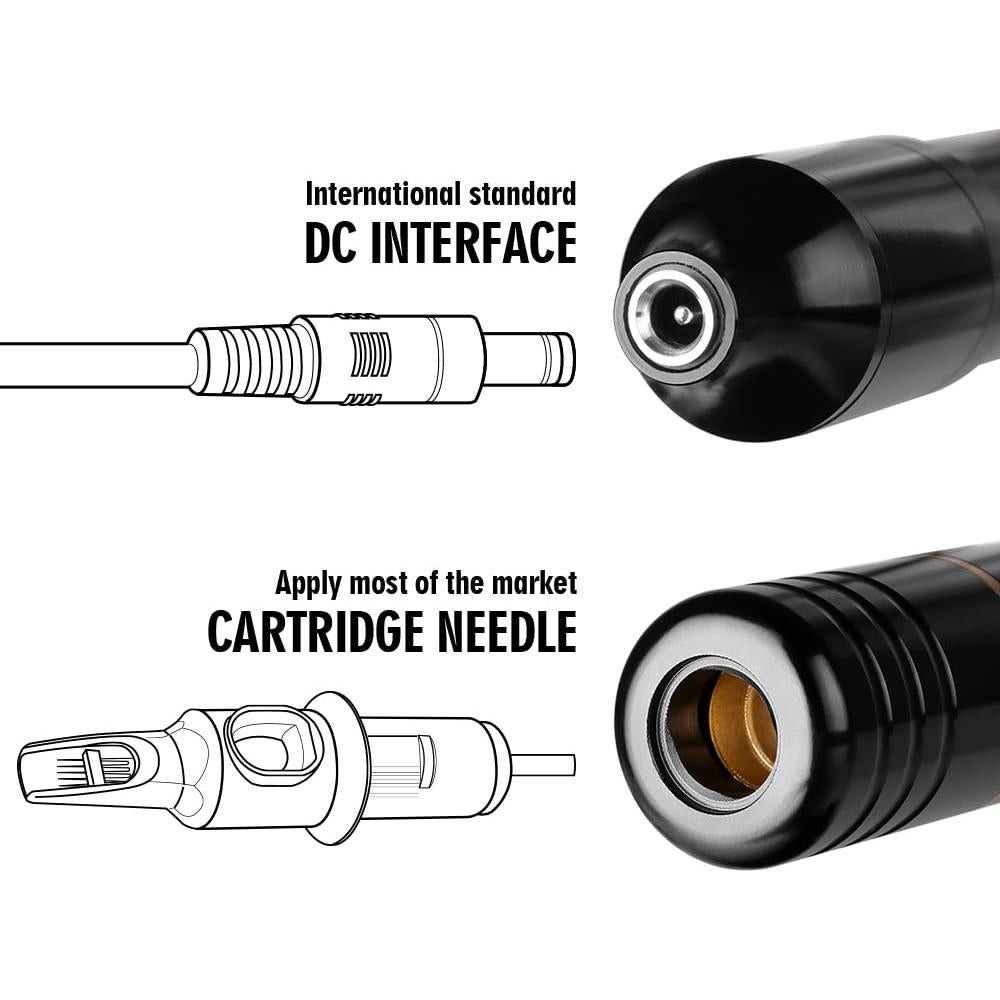 Kit de Tatuaje Nazzor Pluma Rotativa 10W con Adaptador