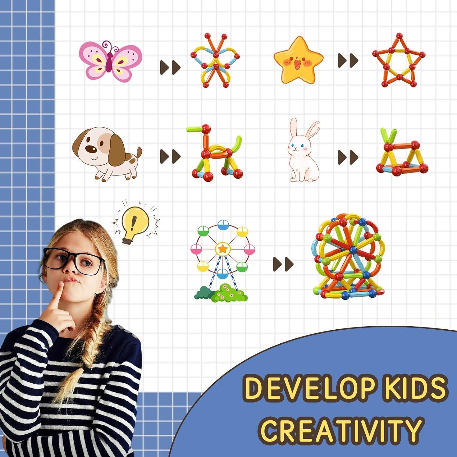 Bloques Magnéticos Educativos BigShu 0.55 kg para Niños 3+