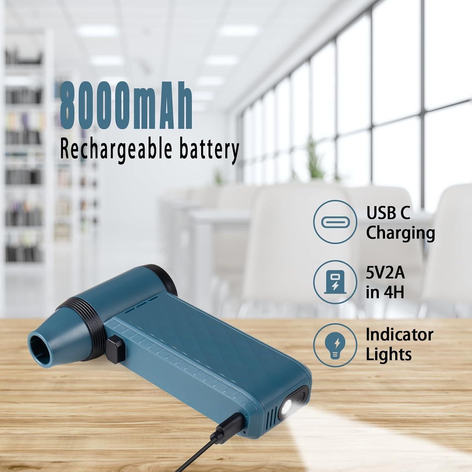 Soplador de Aire Comprimido VEELAM F01-ES 130000RPM Portátil