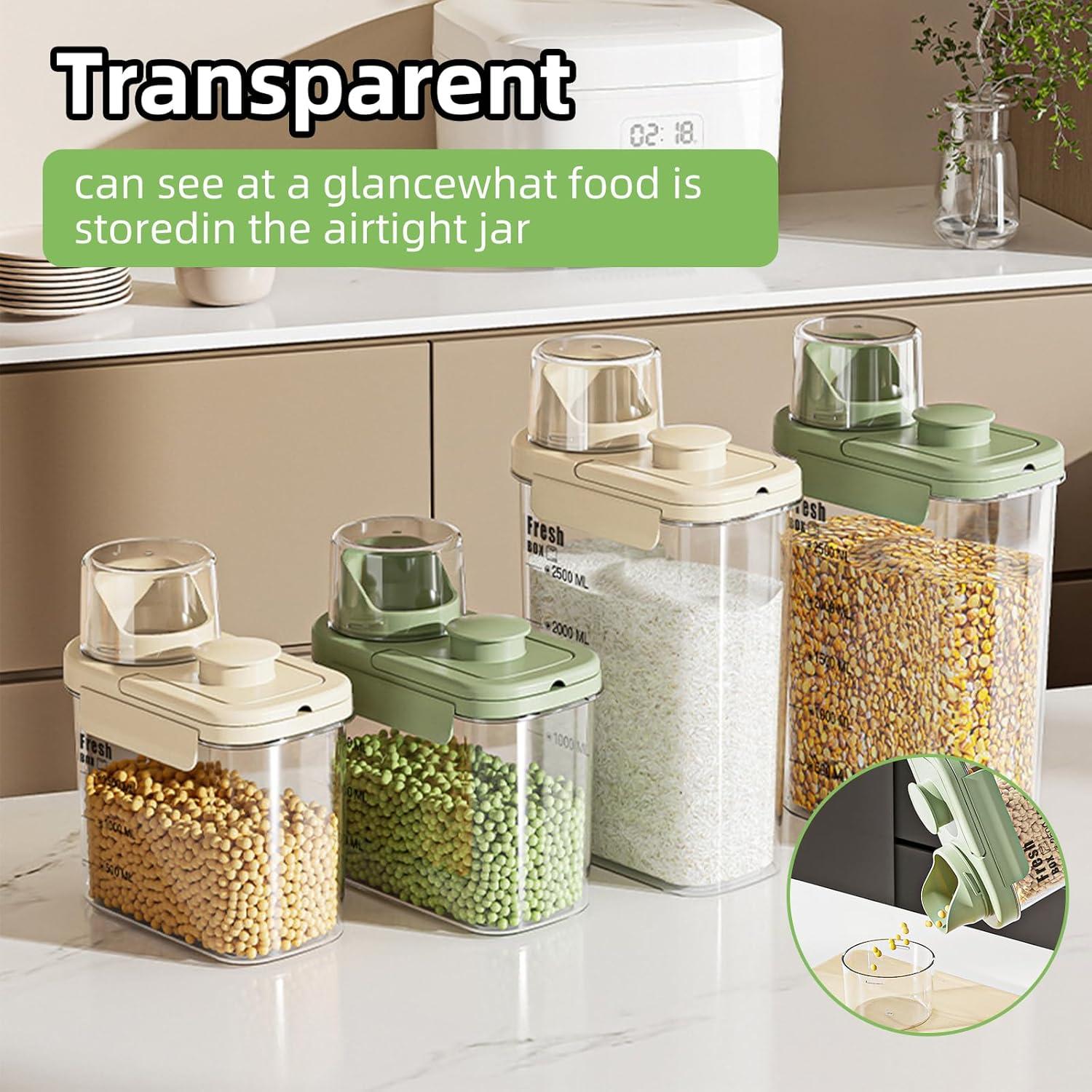 Contenedor de Almacenamiento de Grano Hermético KTBLVFN 1600ml