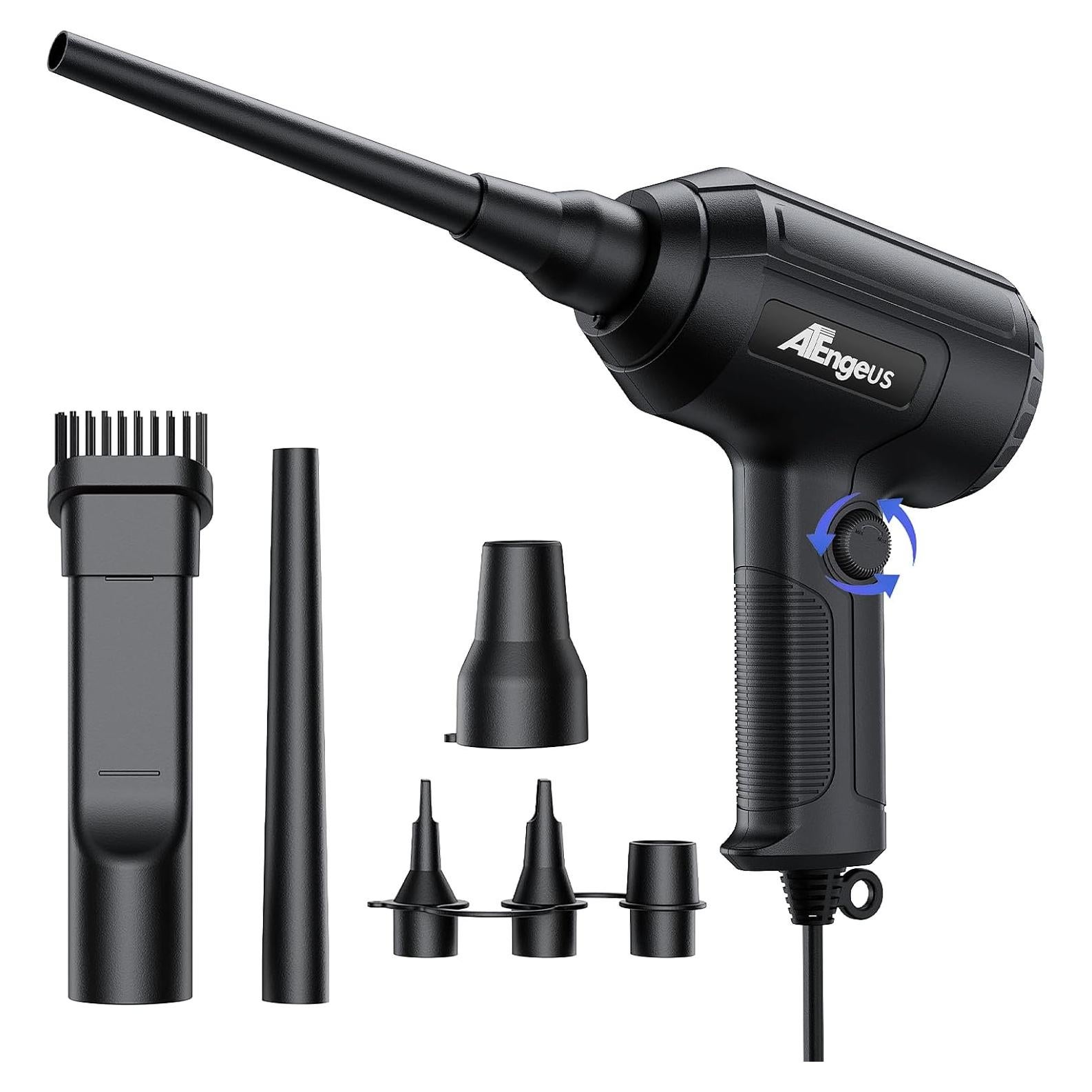 Soplador de Aire Eléctrico ATEngeus TAD082 500W Negro