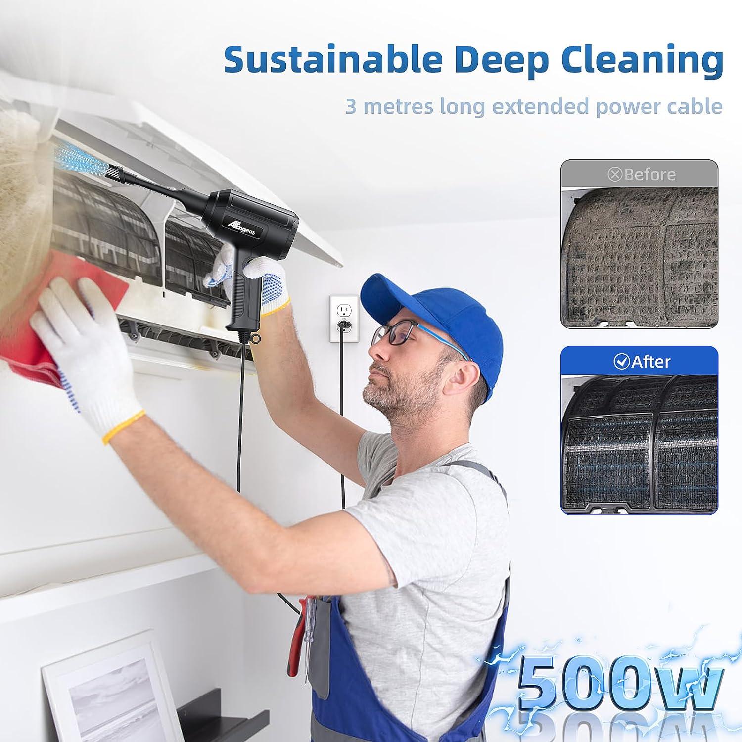 Soplador de Aire Eléctrico ATEngeus TAD082 500W Negro