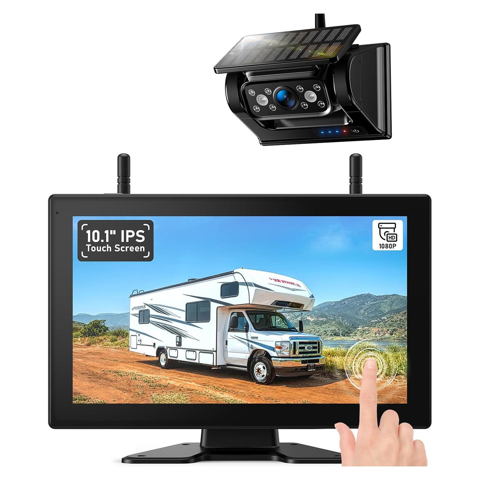 Sistema de Cámara de Respaldo Inalámbrico Solar 10.1" HD1080P