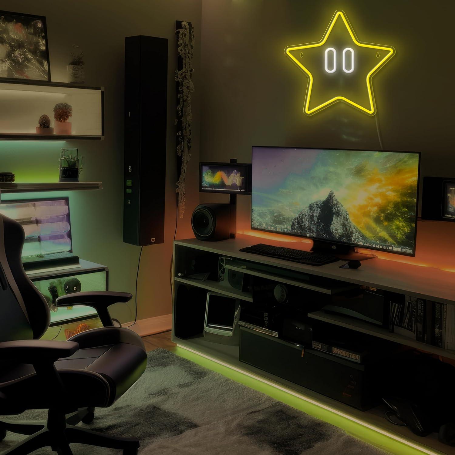 Luz de Neón Estrella WAMPUTO 32x33.5cm Regulable USB