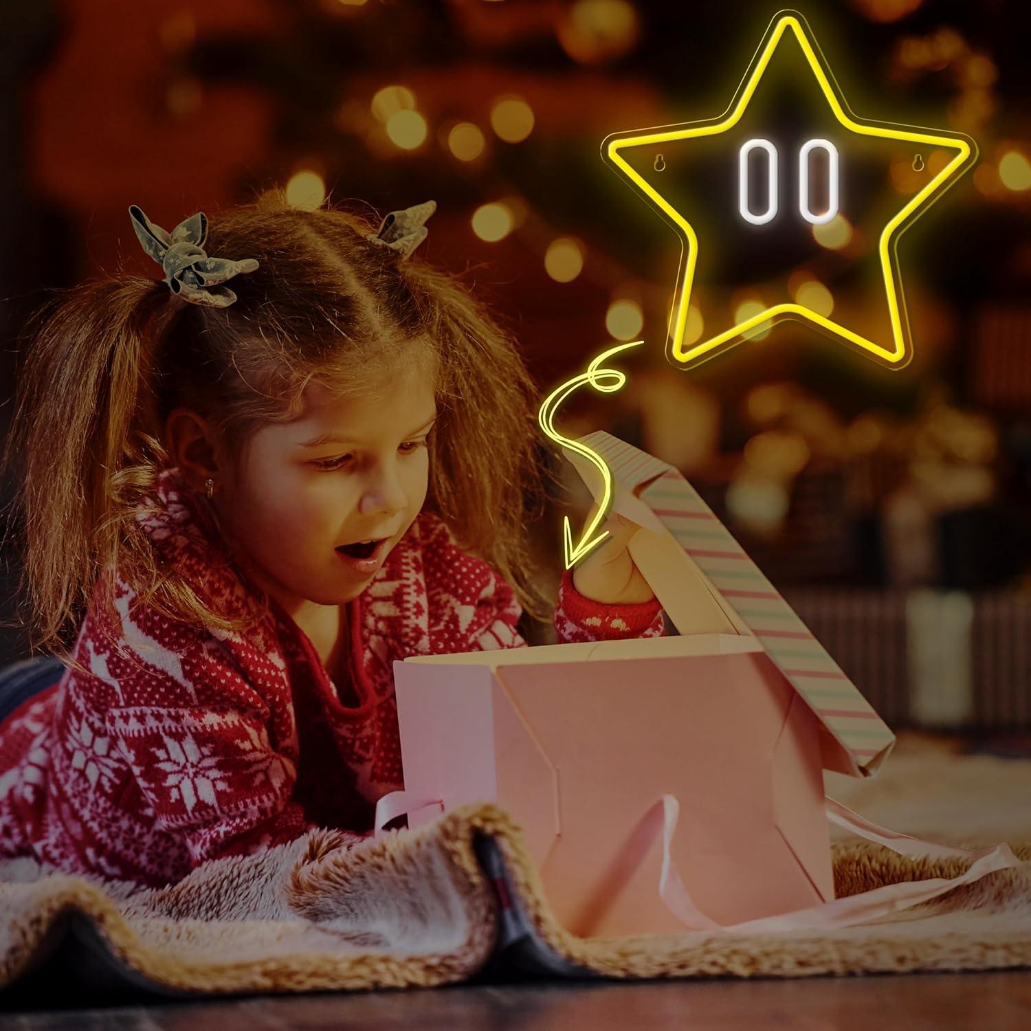 Luz de Neón Estrella WAMPUTO 32x33.5cm Regulable USB