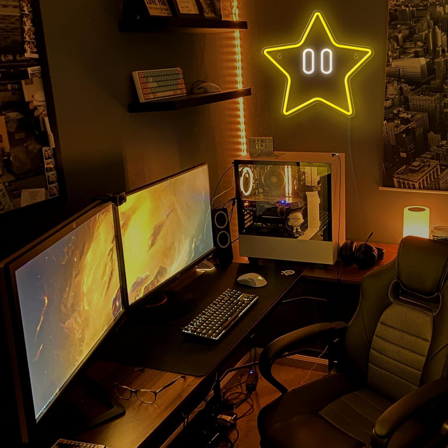 Luz de Neón Estrella WAMPUTO 32x33.5cm Regulable USB