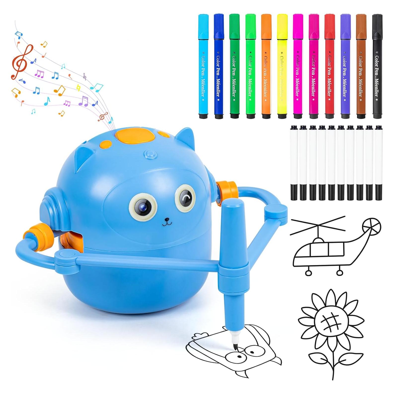 Robot de Dibujo Educativo TREEFIA Azul con 100 Tarjetas